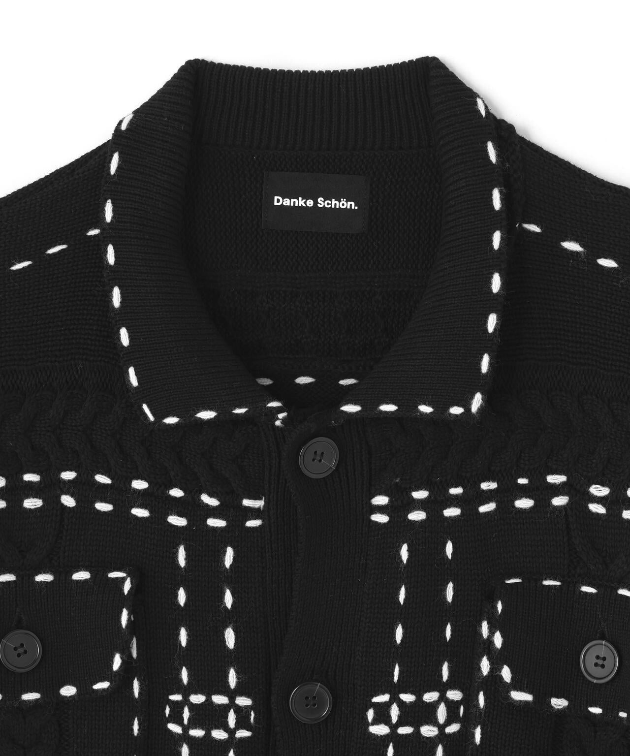 【WEB&DEPOT限定】DankeSchon/ダンケシェーン/HAND STITCH KNIT JACKET