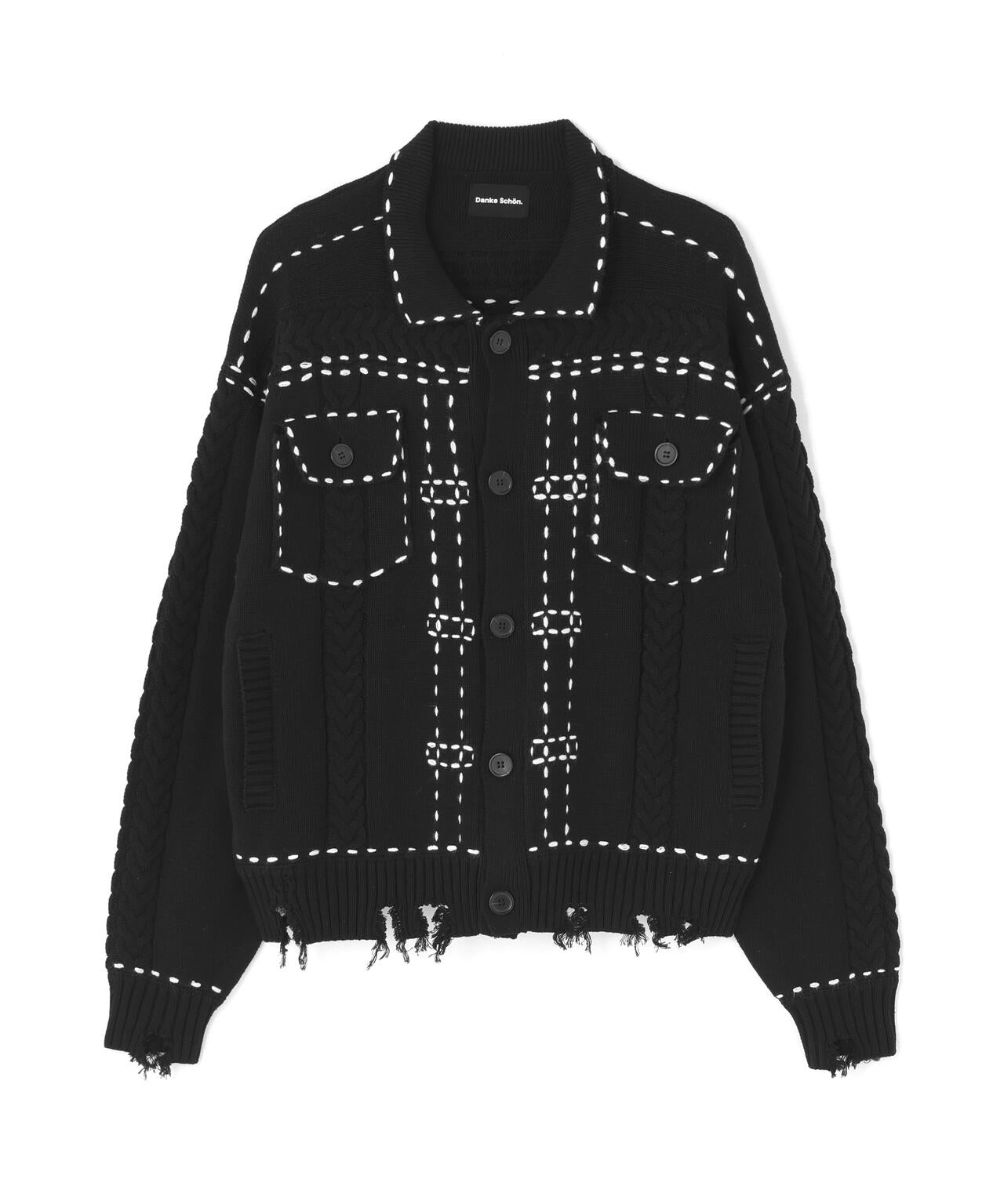 WEB&DEPOT限定】DankeSchon/ダンケシェーン/HAND STITCH KNIT JACKET