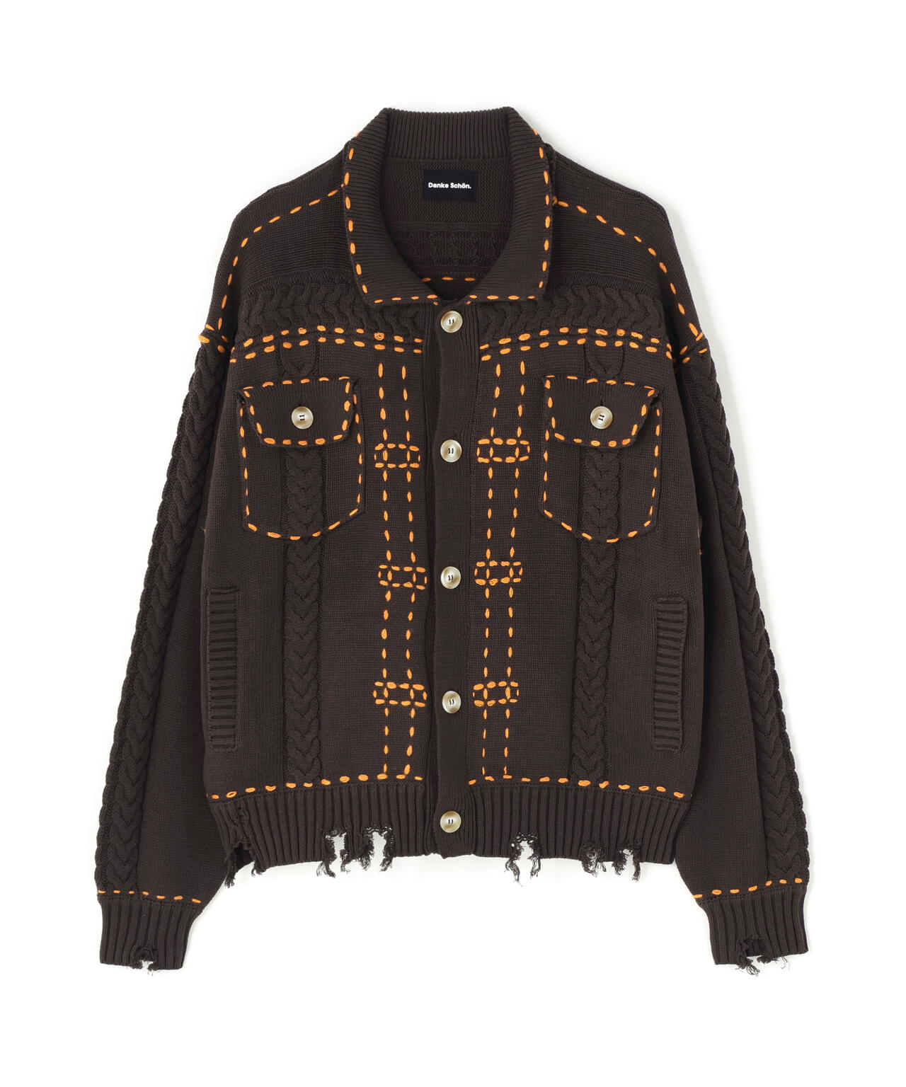 WEB&DEPOT限定】DankeSchon/ダンケシェーン/HAND STITCH KNIT JACKET