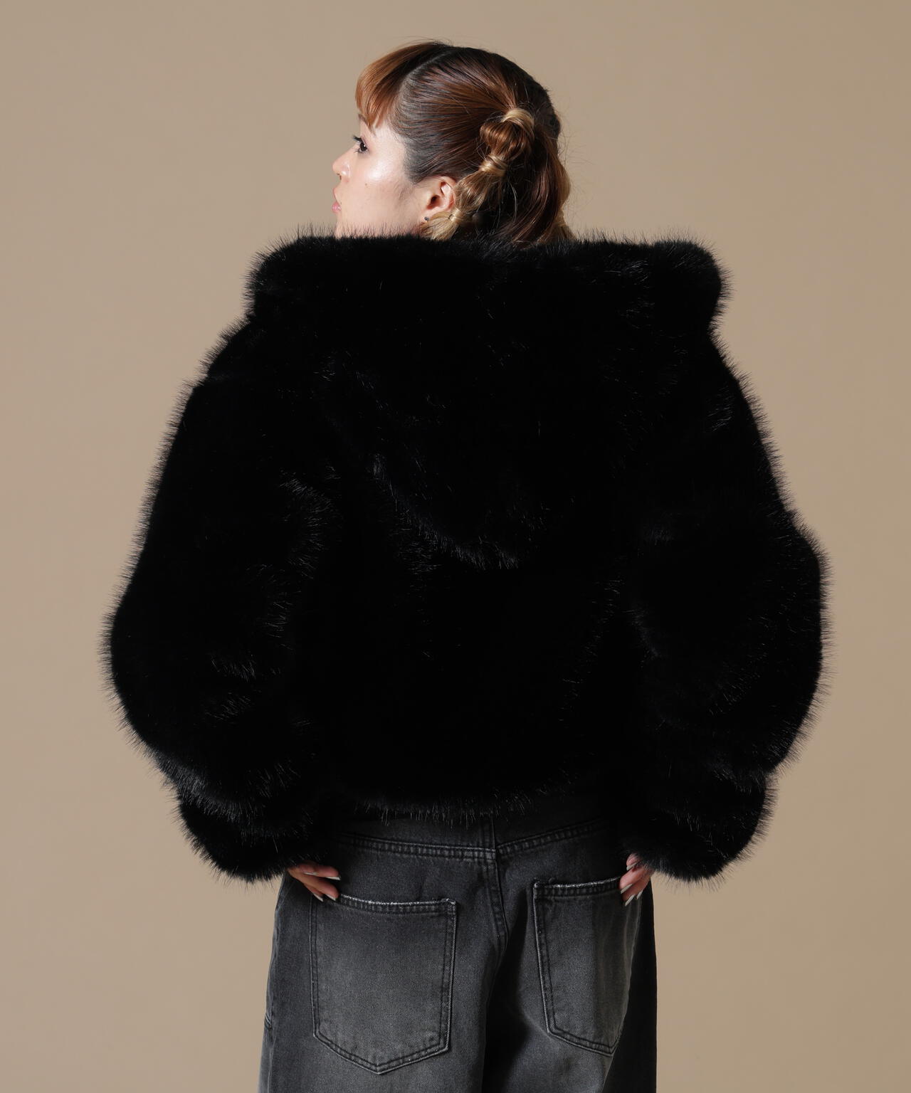 DankeSchon/ダンケシェーン/WOMEN ECO FUR HOOD BLOUSON