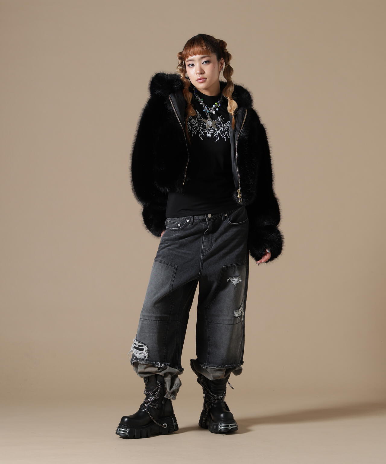 DankeSchon/ダンケシェーン/WOMEN ECO FUR HOOD BLOUSON | L.H.P