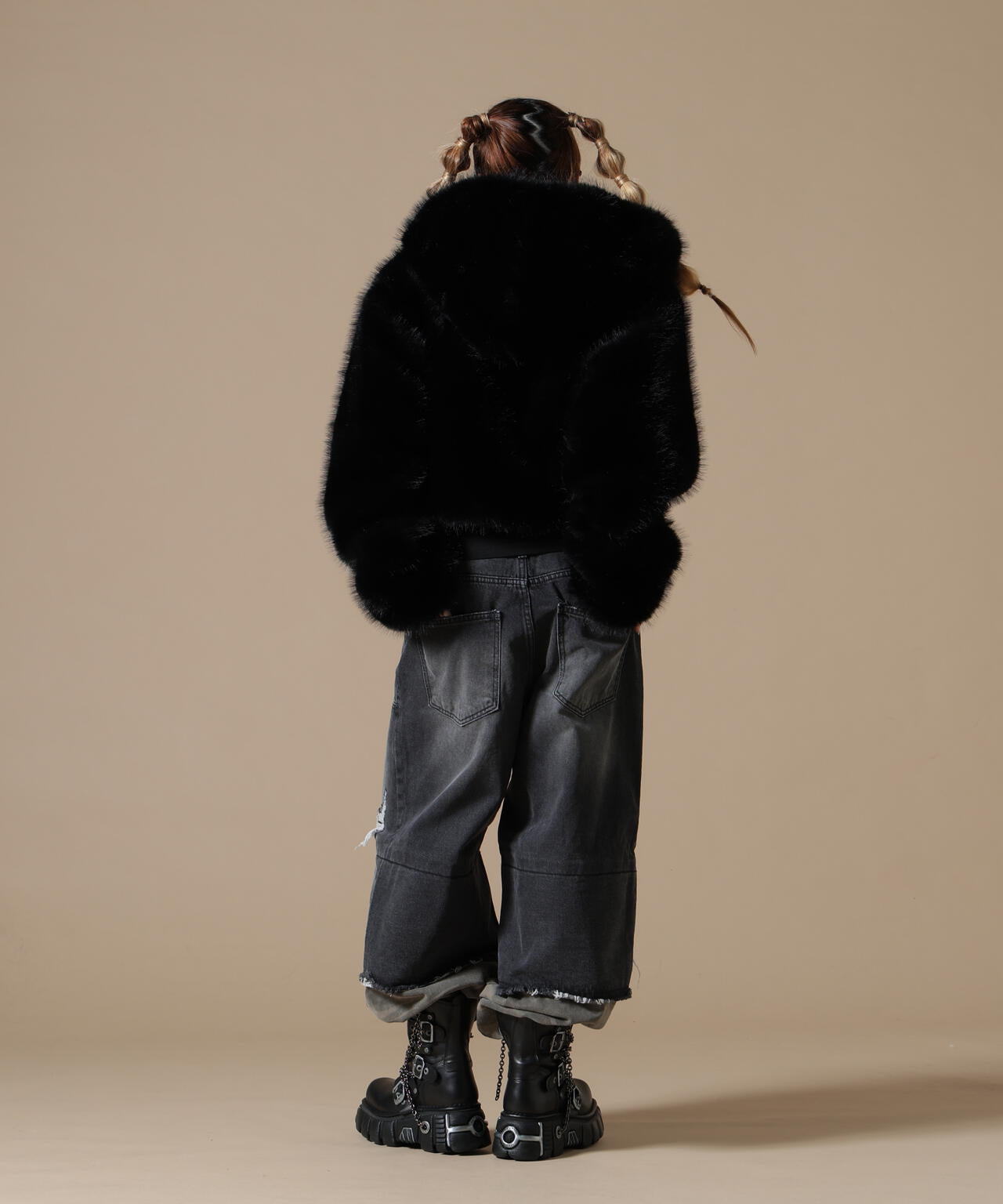 DankeSchon/ダンケシェーン/WOMEN ECO FUR HOOD BLOUSON