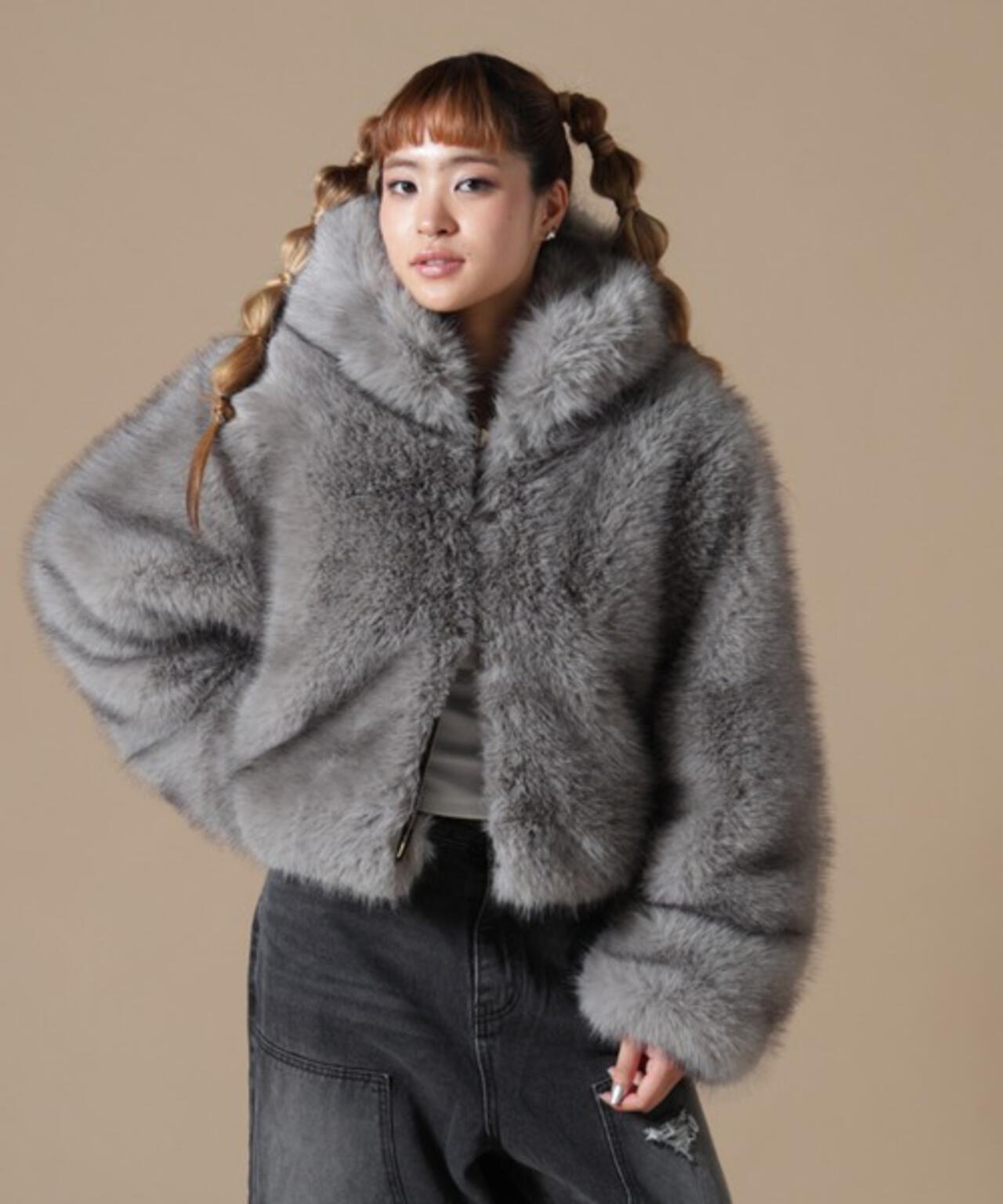 ダンケシェーン ファーブルゾン　山田着　hiro着 DankeSchon/ダンケシェーン/WOMEN ECO FUR HOOD BLOUSON | L.H.P