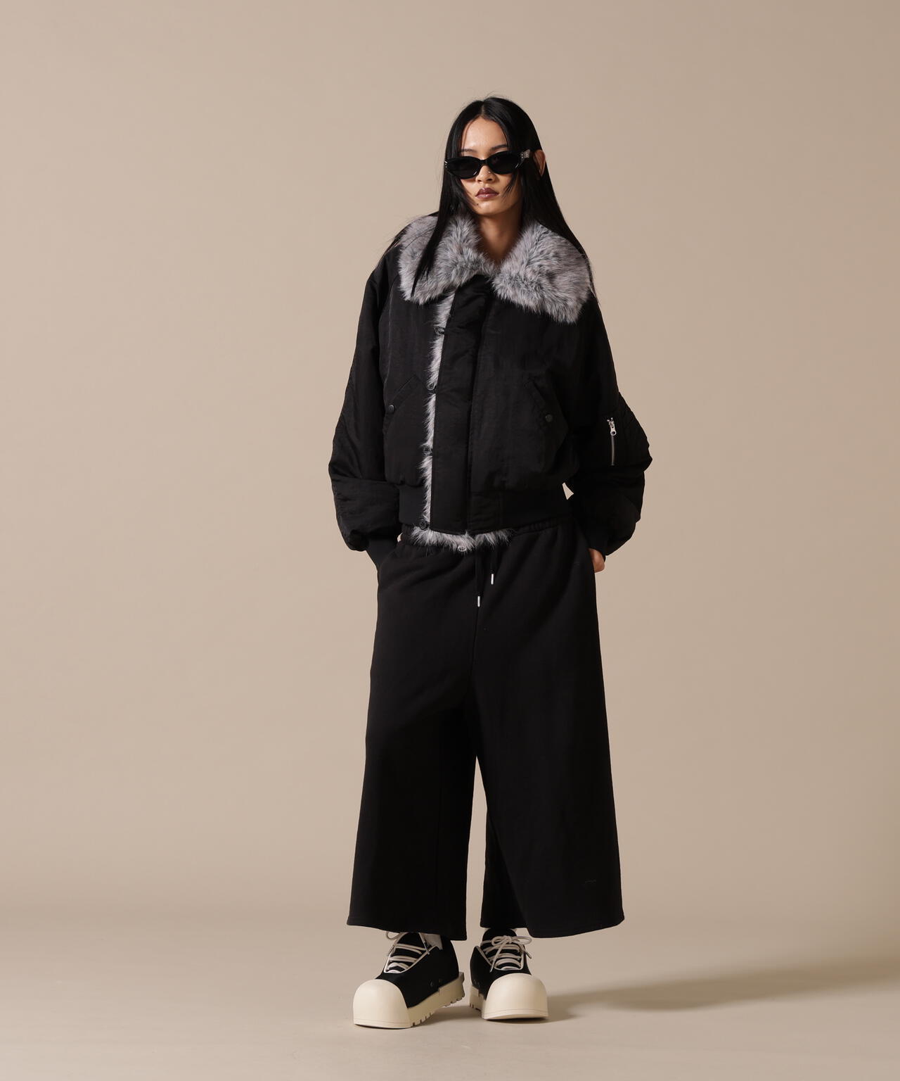 DankeSchon/ダンケシェーン/WOMEN REVERSIBLE FUR NYLON BLOUSON