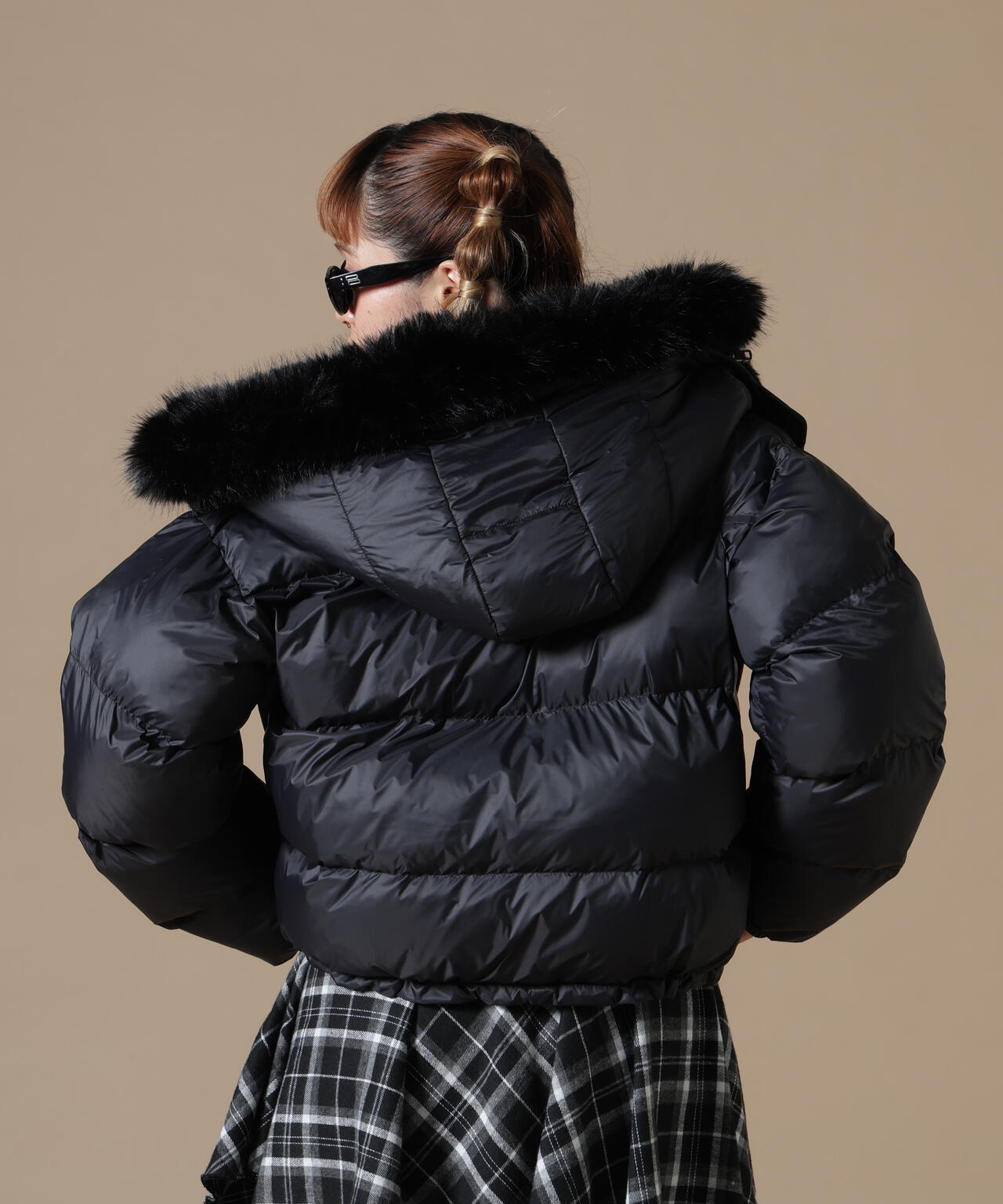 DankeSchon/ダンケシェーン/WOMEN NYLON FUR HOOD BLOUSON