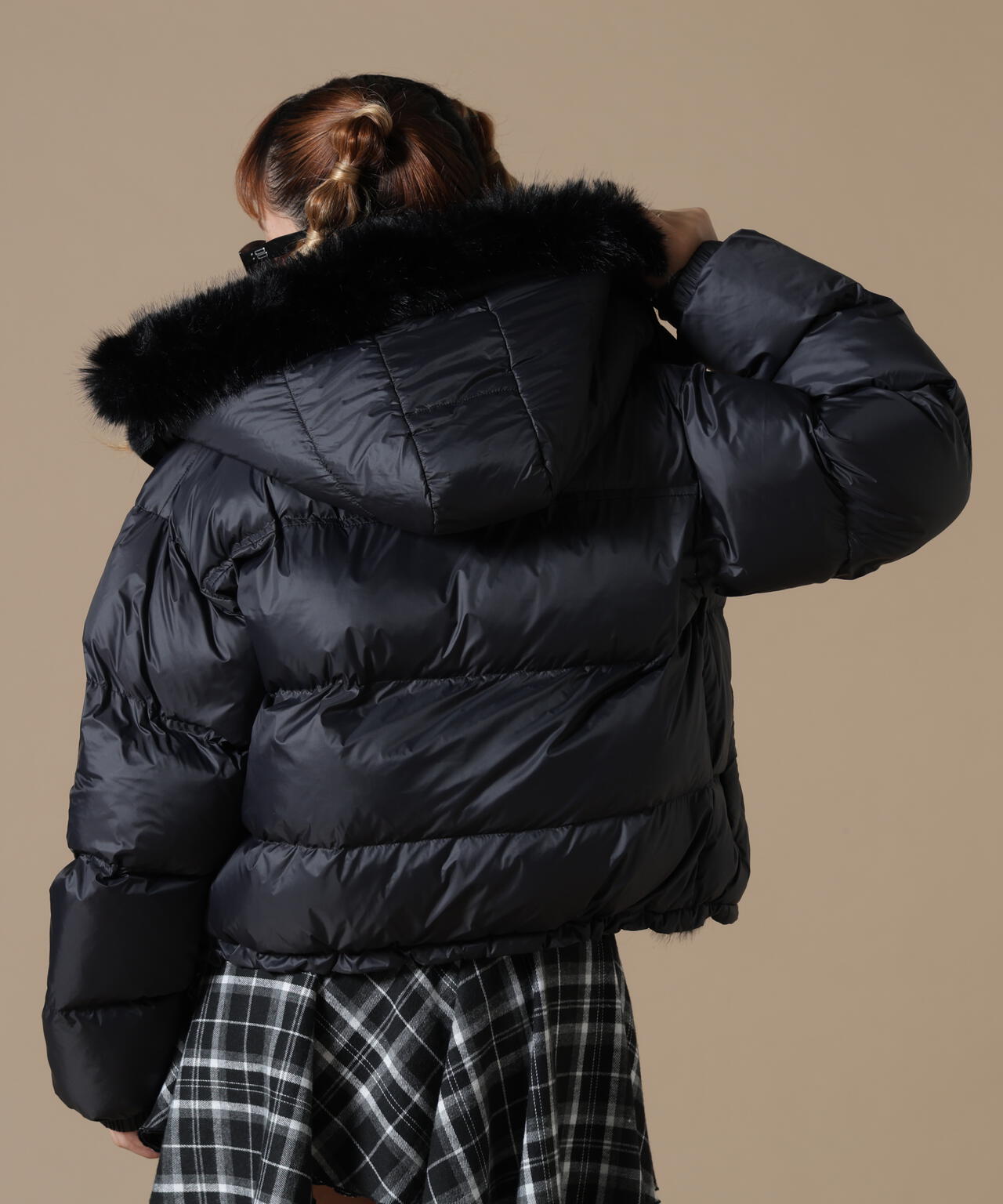 DankeSchon/ダンケシェーン/WOMEN NYLON FUR HOOD BLOUSON