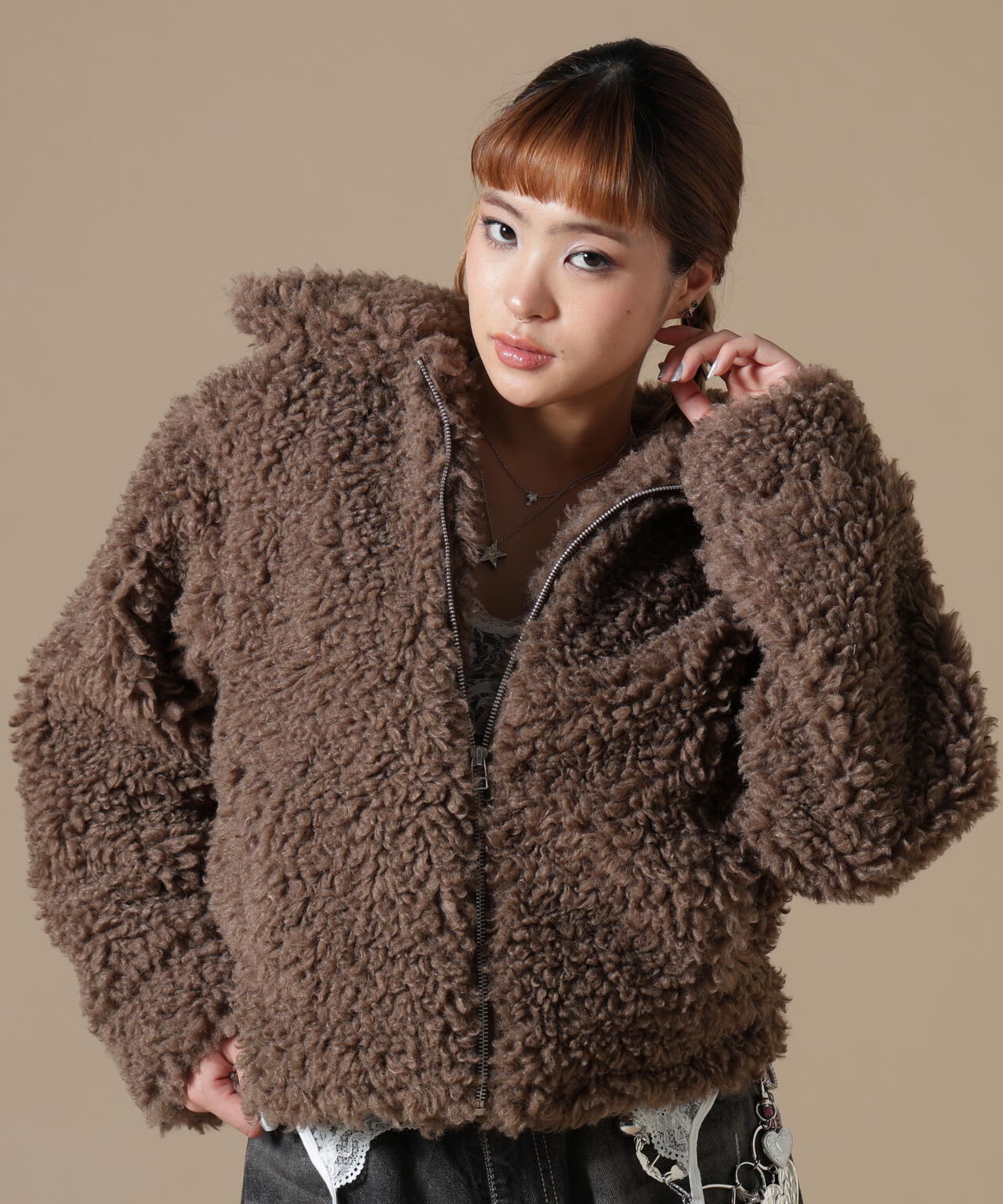 DankeSchon/ダンケシェーン/WOMEN BOA COLLAR BLOUSON