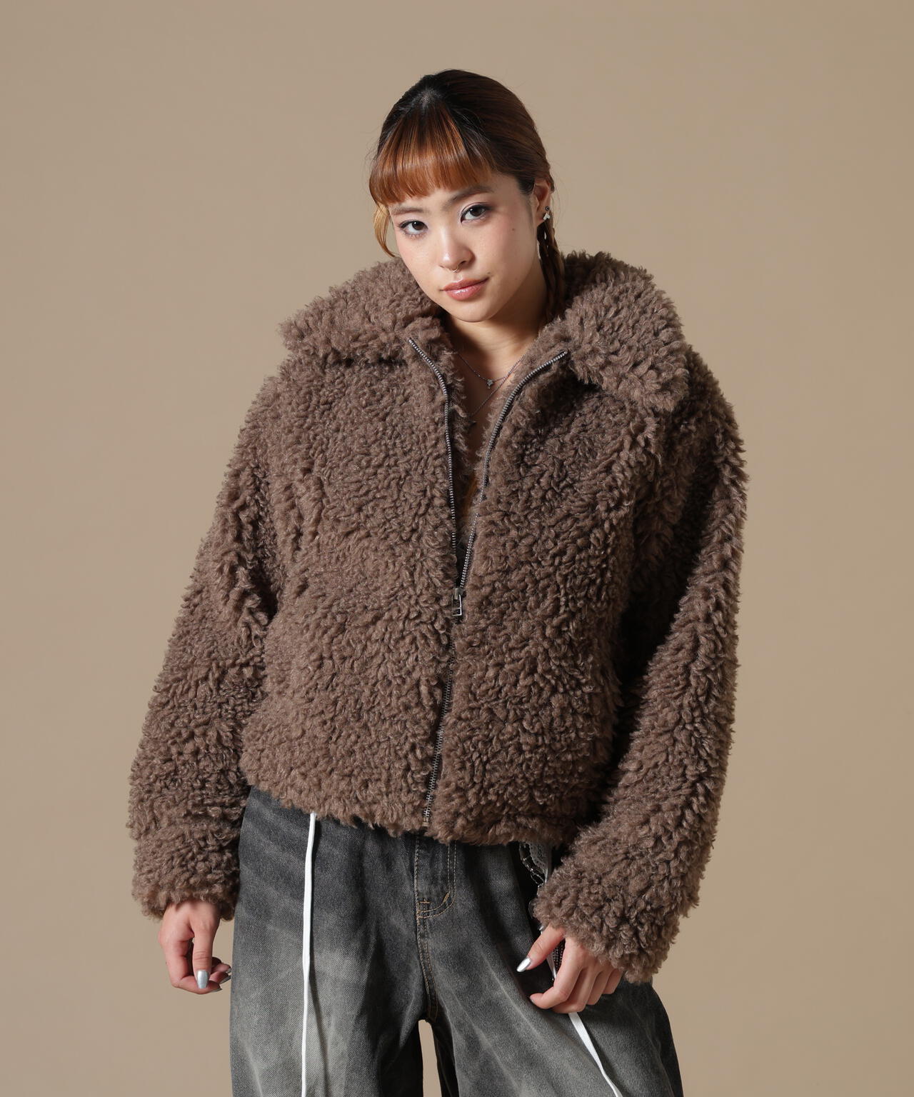 DankeSchon/ダンケシェーン/WOMEN BOA COLLAR BLOUSON