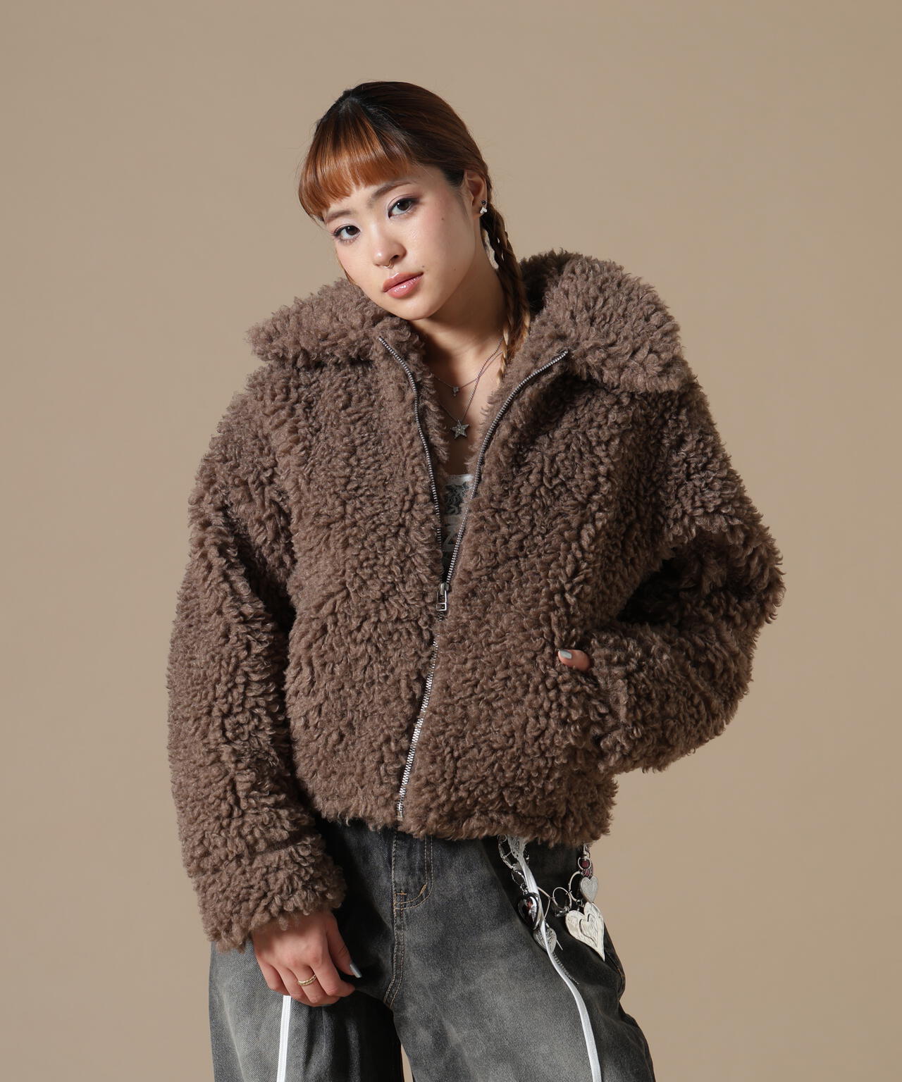 DankeSchon/ダンケシェーン/WOMEN BOA COLLAR BLOUSON