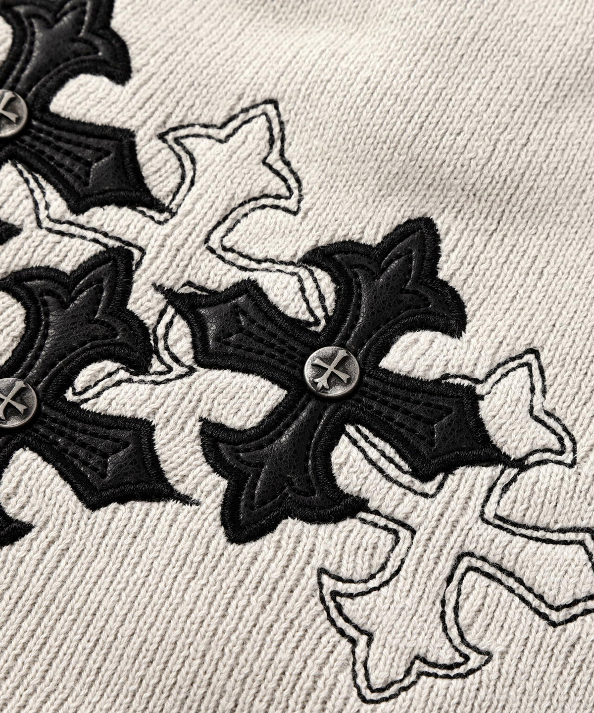 SUPPLIER/サプライヤー/Multiple Cross Leather Patch Beanie