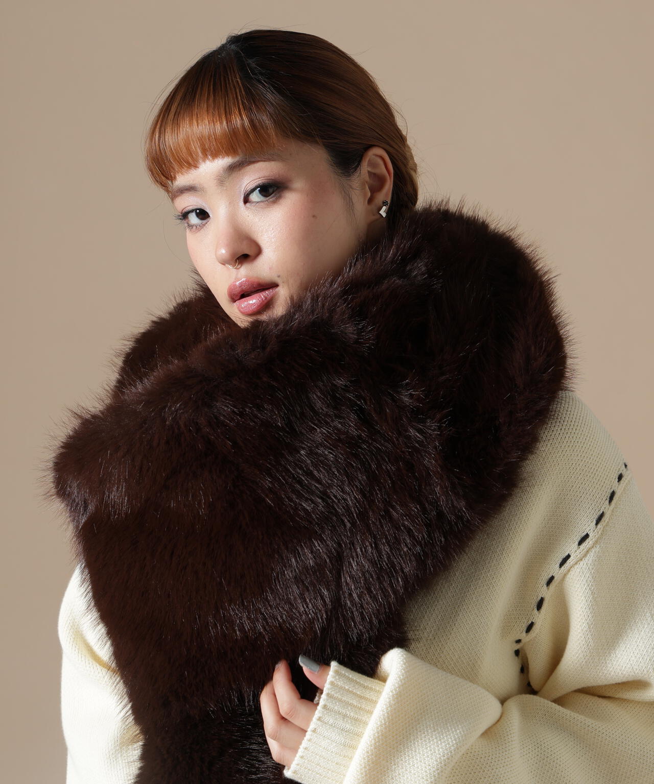 ダンケシェーン DankeSchon/ダンケシェーン/WOMEN ECOFUR MUFFLER | L.H.P