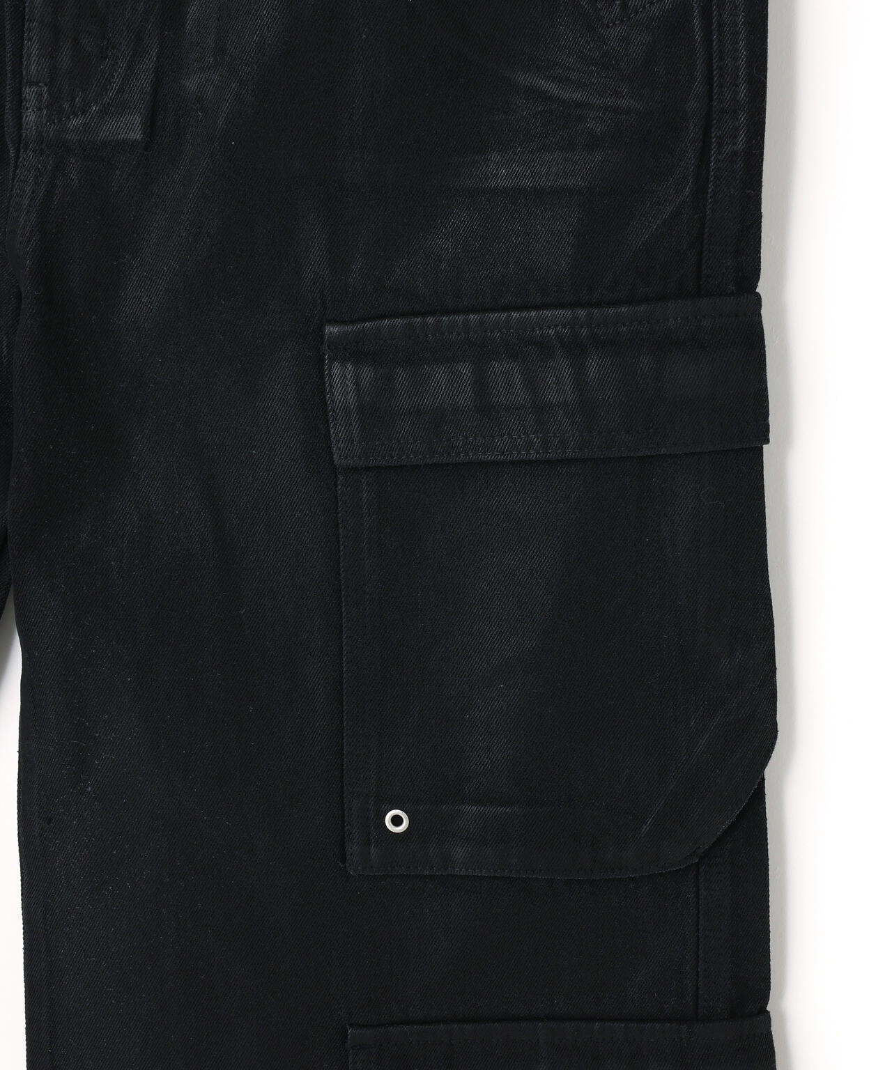 DankeSchon/ダンケシェーン/最新コーティングラバーフレアカーゴパンツ DankeSchon/ダンケシェーン/TCBLACK FLARE CARGO PANTS | L.H.P