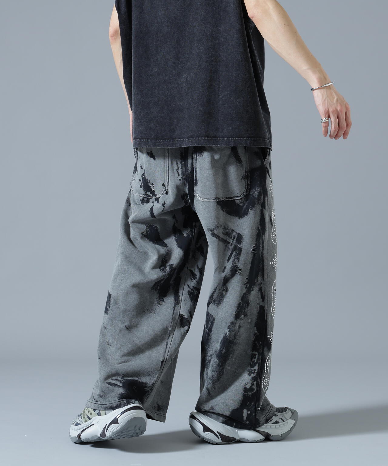 DankeSchon/ダンケシェーン/STUDS SWEAT BAGGY PANTS | L.H.P
