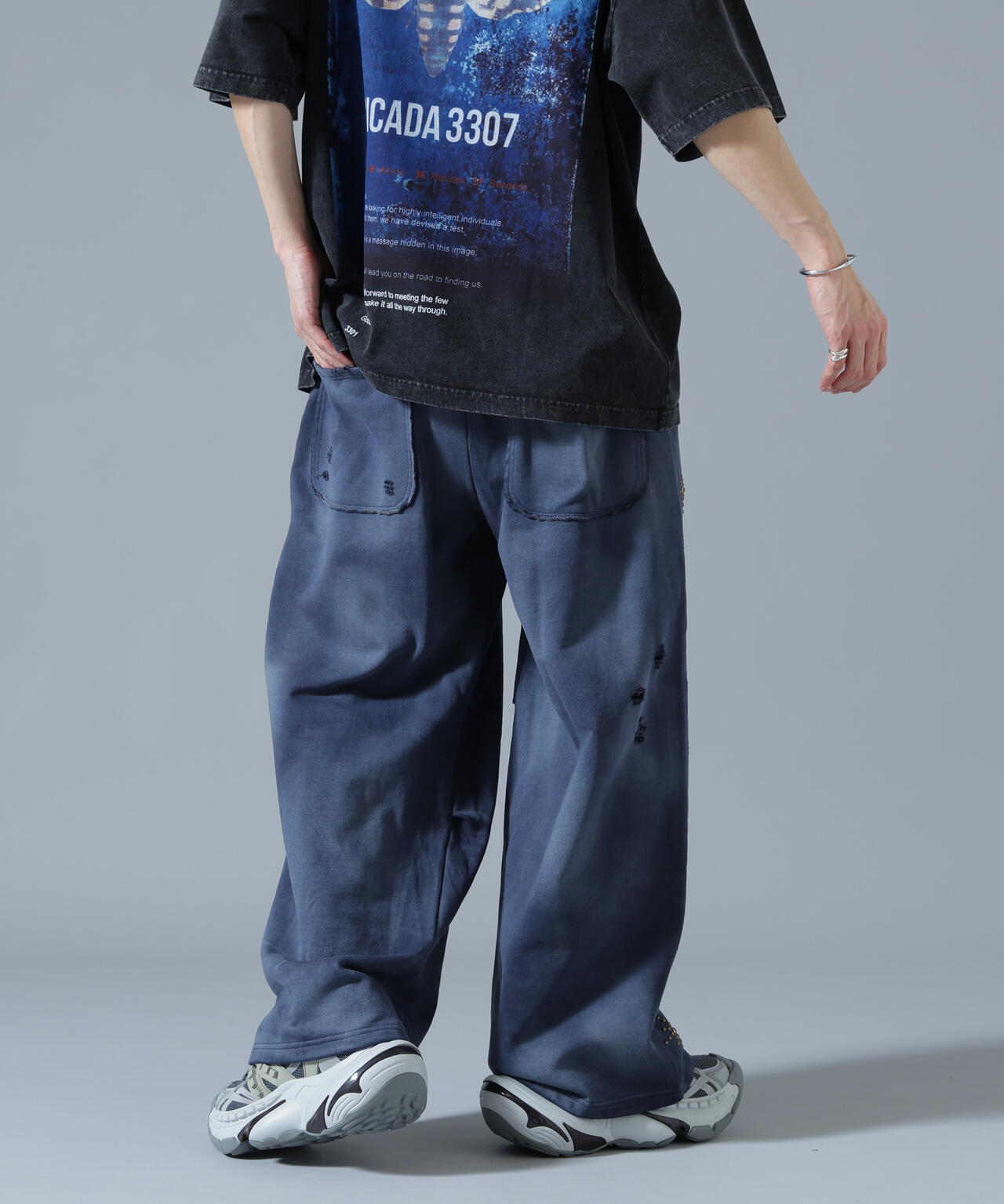 DankeSchon/ダンケシェーン/STUDS SWEAT BAGGY PANTS | L.H.P