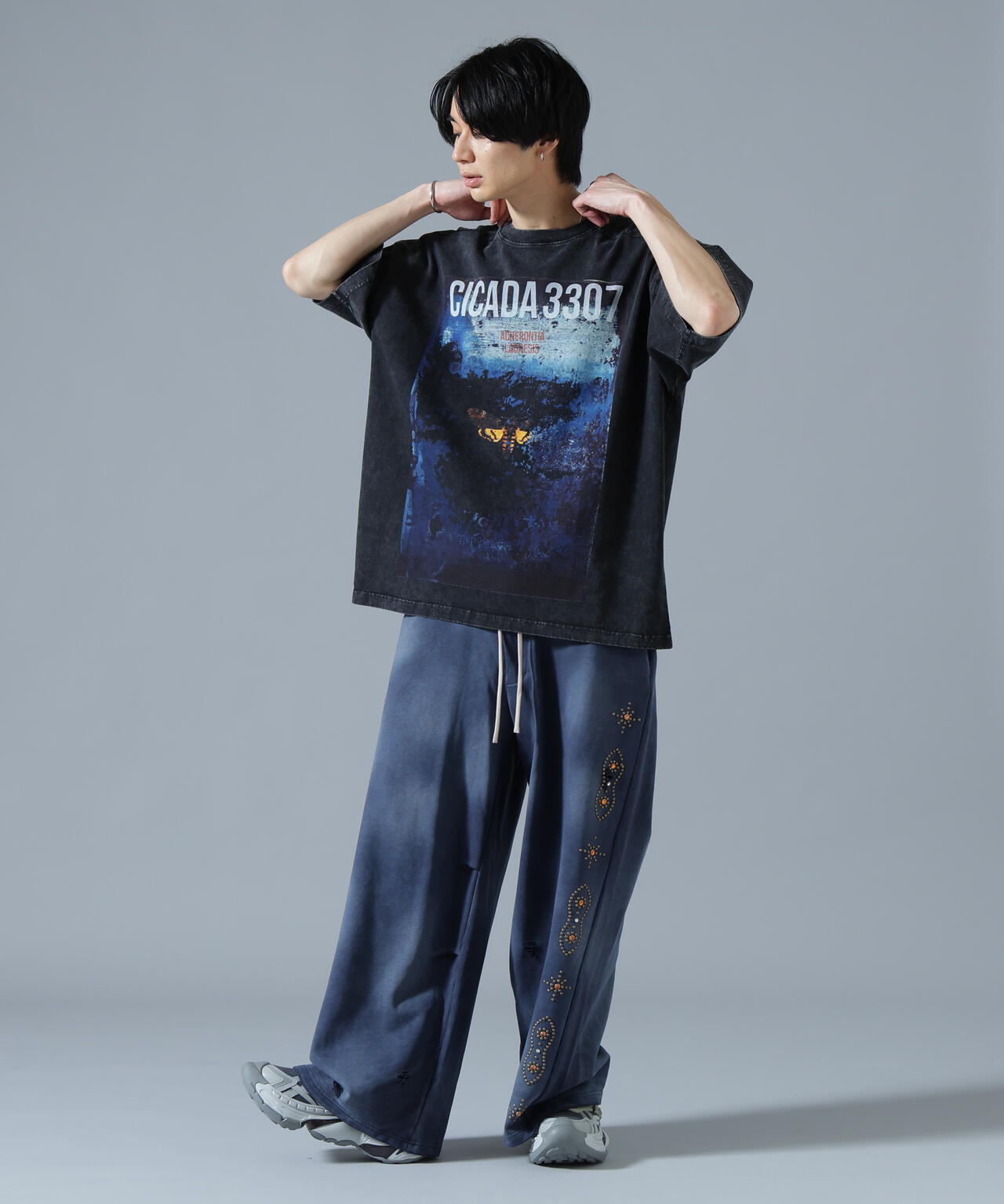 DankeSchon/ダンケシェーン/STUDS SWEAT BAGGY PANTS | L.H.P
