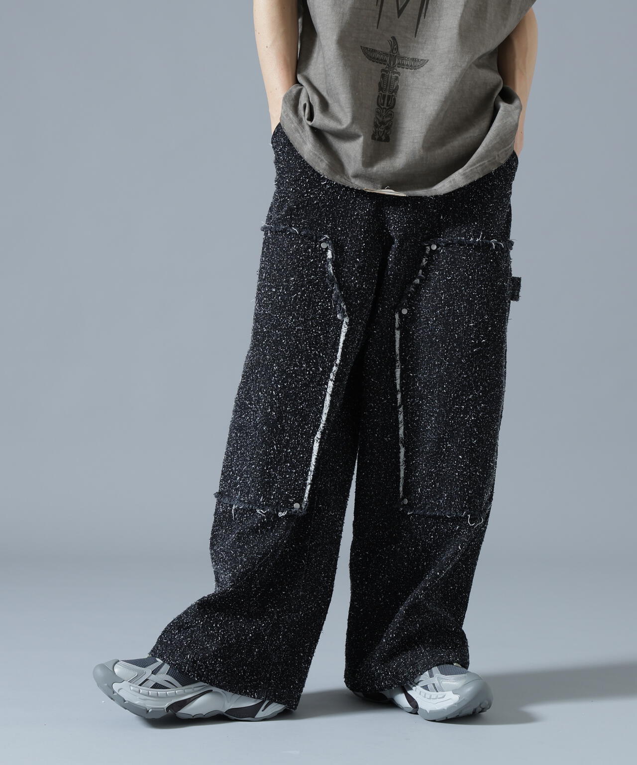 DankeSchon/ダンケシェーン/NEEDLEPUNCH DENIM W-KNEE PANTS | L.H.P