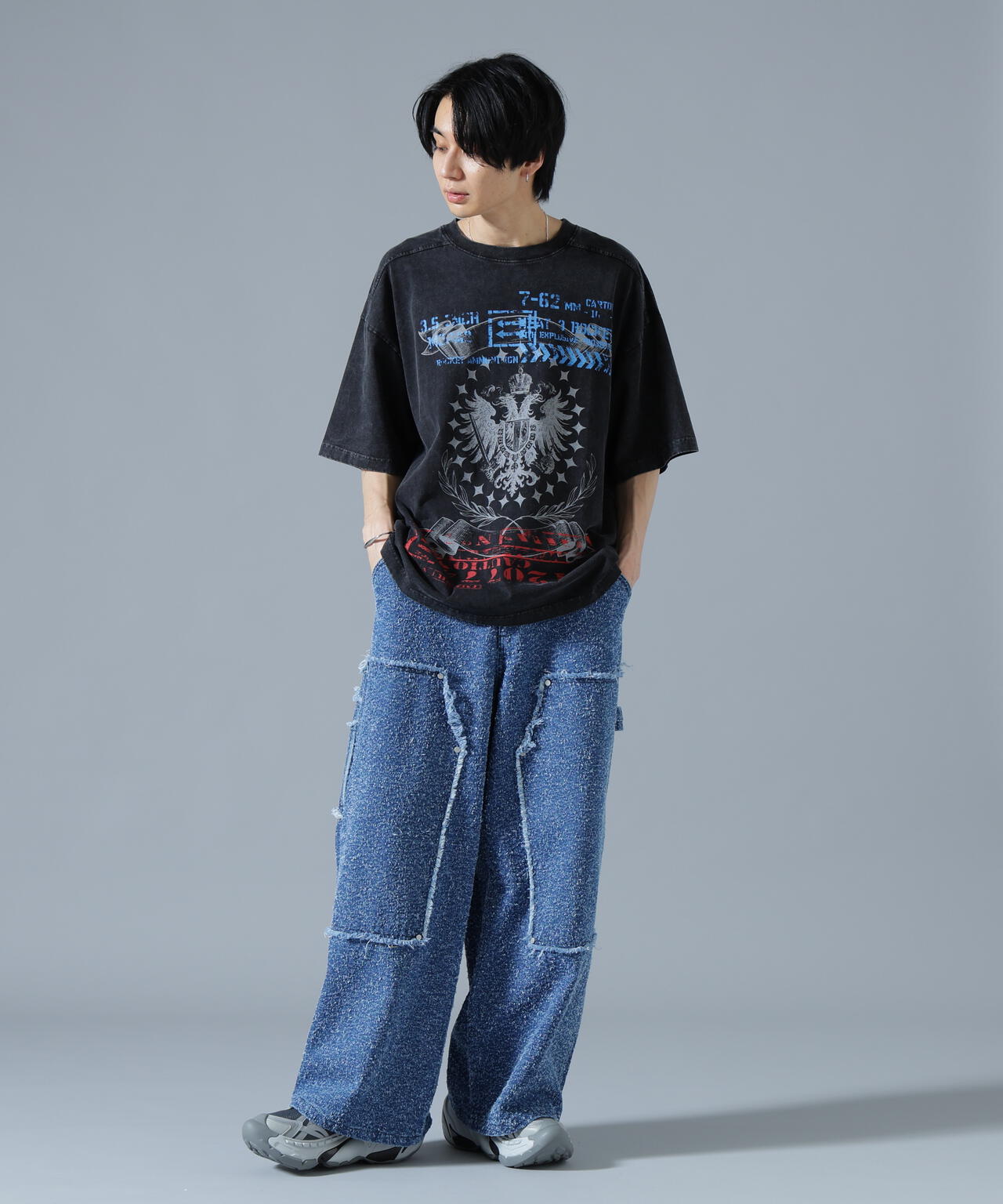 DankeSchon/ダンケシェーン/NEEDLEPUNCH DENIM W-KNEE PANTS | L.H.P
