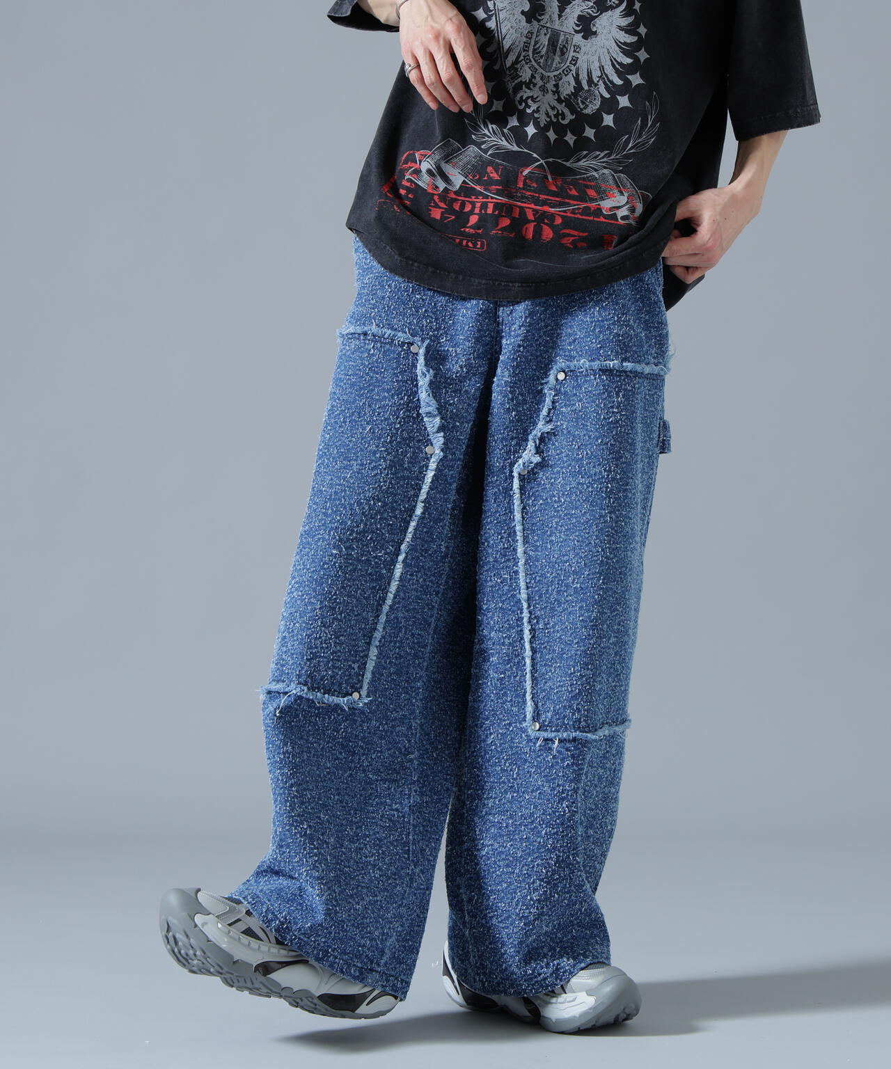 DankeSchon/ダンケシェーン/NEEDLEPUNCH DENIM W-KNEE PANTS | L.H.P