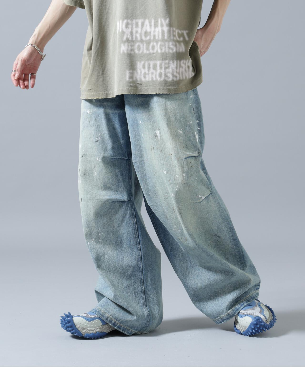 DankeSchon/ダンケシェーン/12oz BAGGY JEANS/PAINT | L.H.P