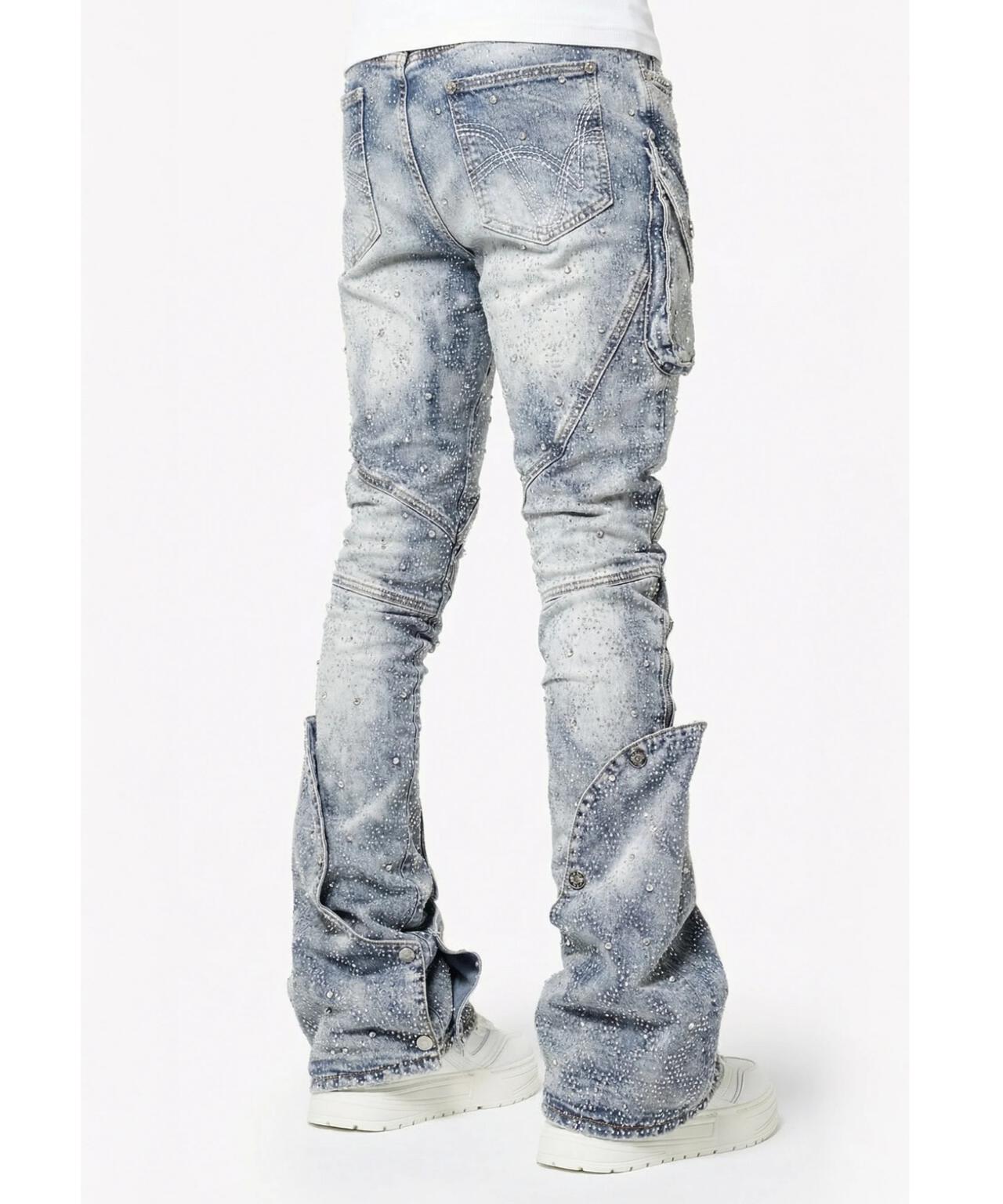 GUAPI/グアピ/Aqua Blue Coffin Arc Embellished Denim | L.H.P