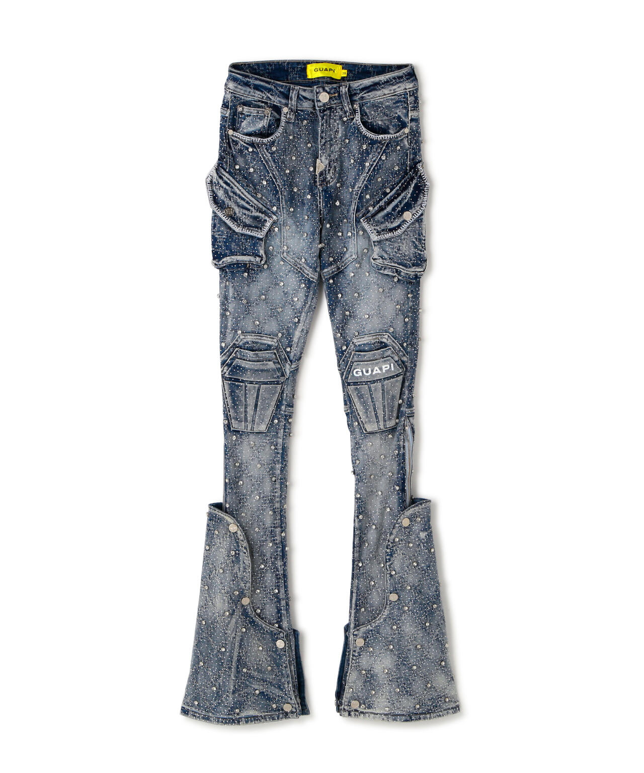 GUAPI/グアピ/Aqua Blue Coffin Arc Embellished Denim | L.H.P