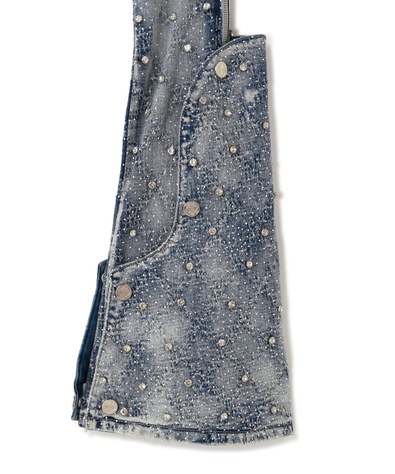 GUAPI/グアピ/Aqua Blue Coffin Arc Embellished Denim | L.H.P