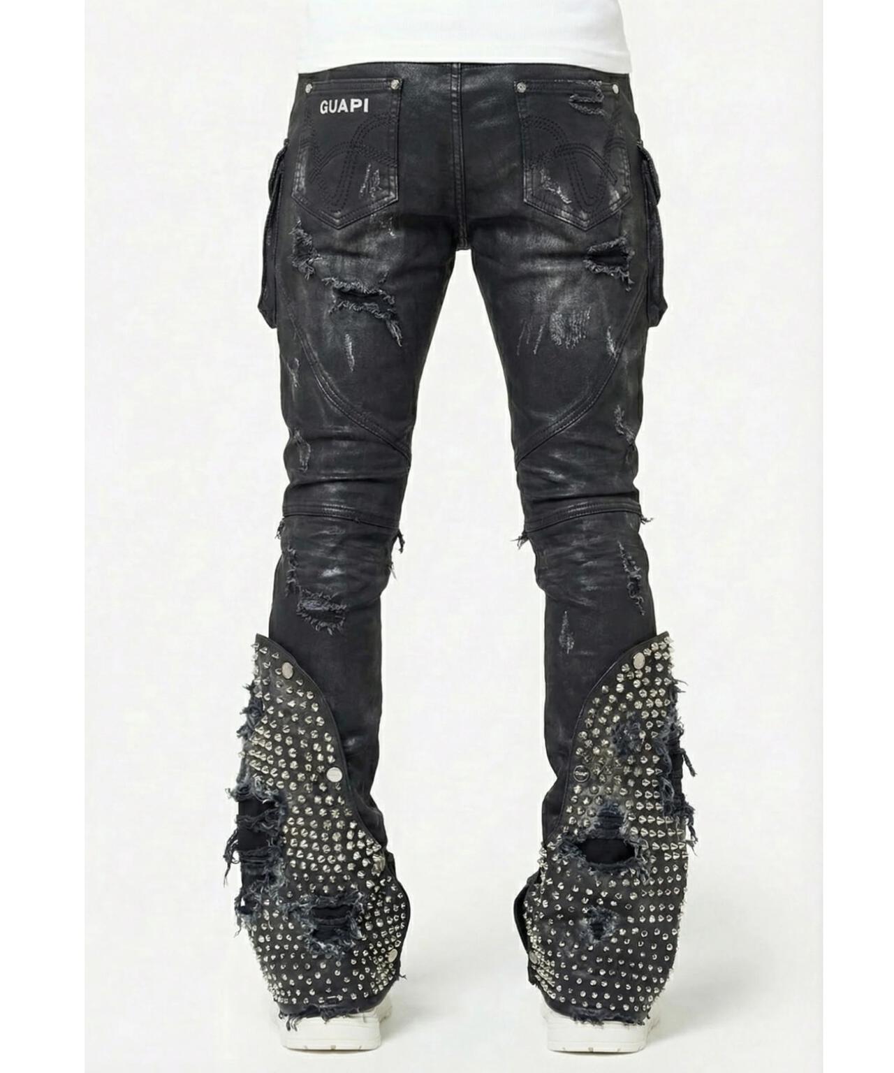 〆*リ様 早い者勝ち　入手困難　GUAPI オールブラックファーパンツ　ファーパ GUAPI/グアピ/Black Coffin Arc Waxed Denim | L.H.P（エルエイチピー