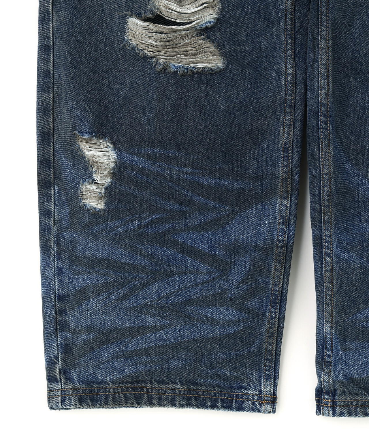 NOT4NERD/ノットフォーナード/Hidden Symbol Distressed Denim Pants