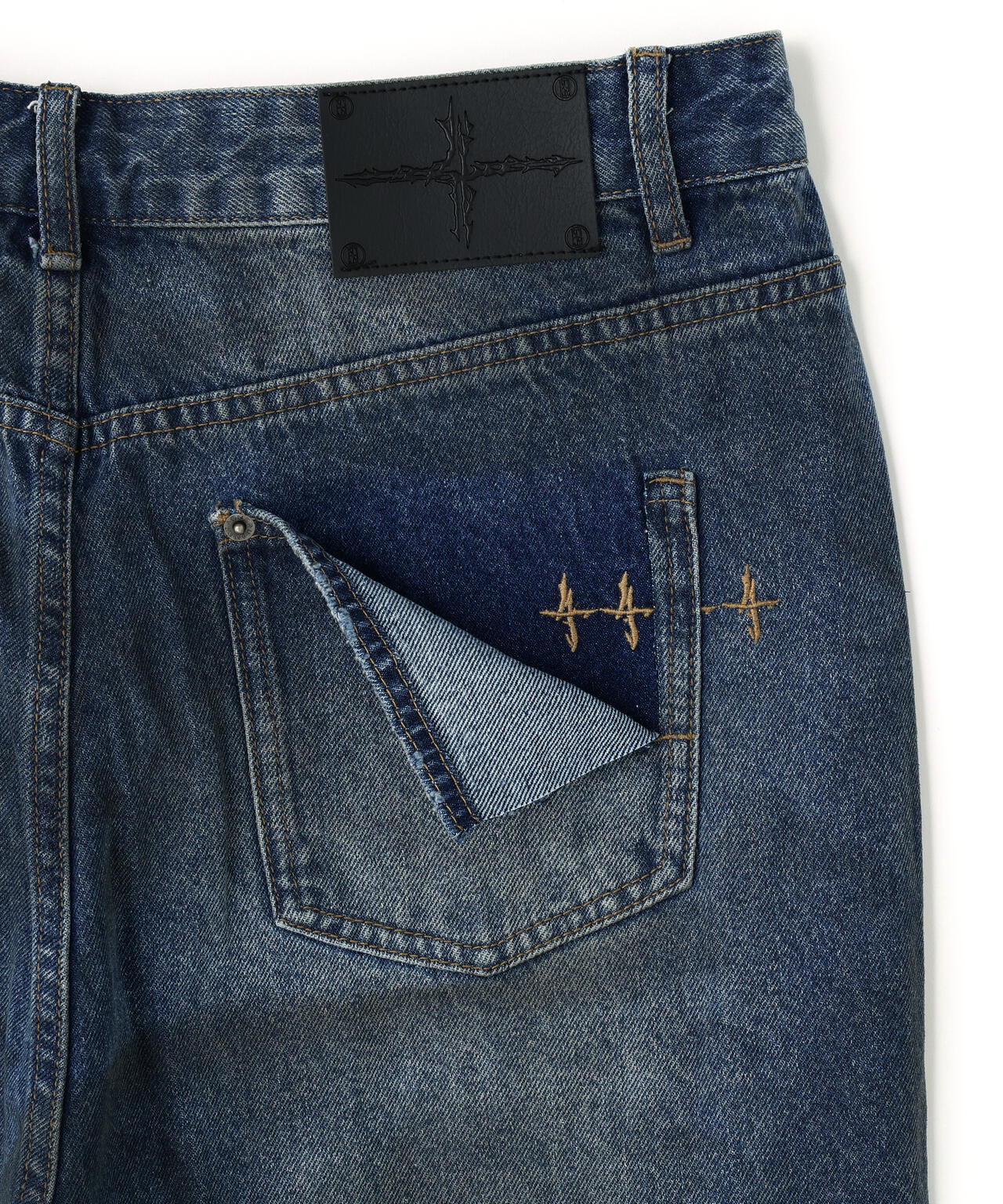NOT4NERD/ノットフォーナード/Hidden Symbol Distressed Denim Pants