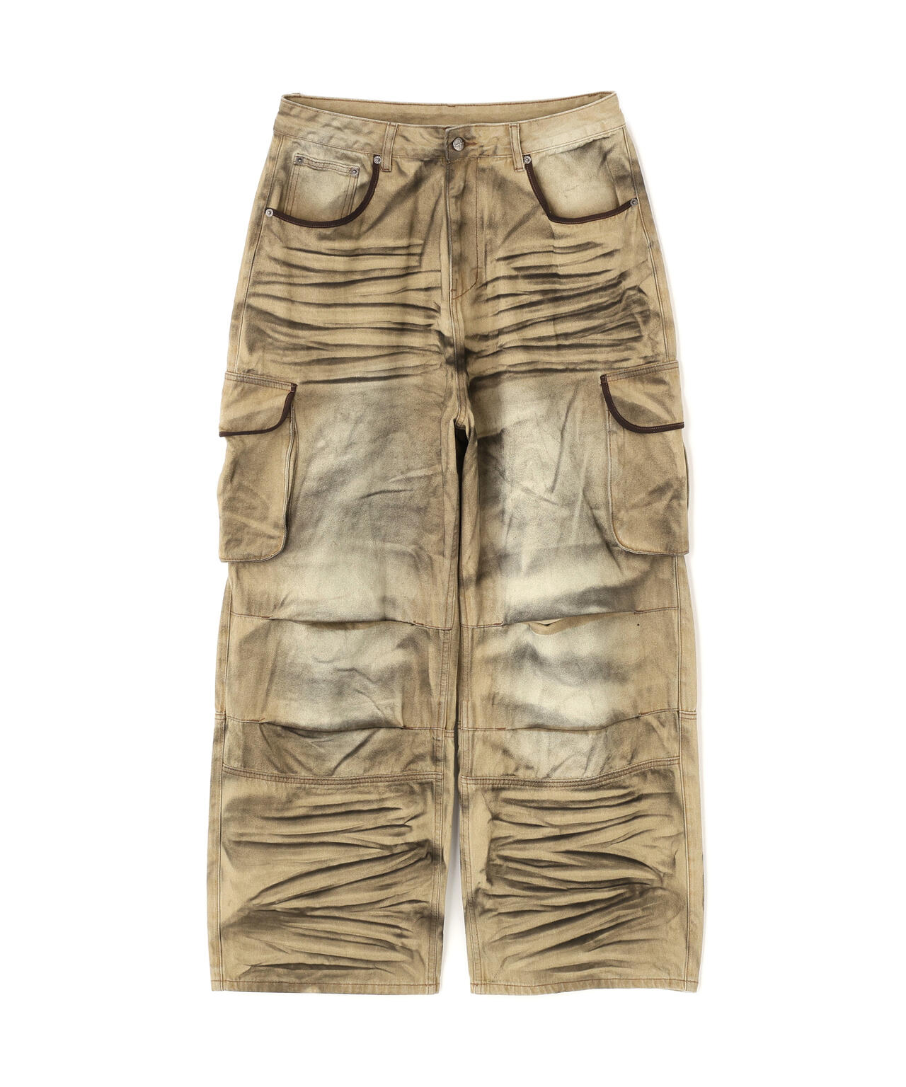 NOT4NERD/ノットフォーナード/Dirty Washed Parachute Cargo Denim Pants