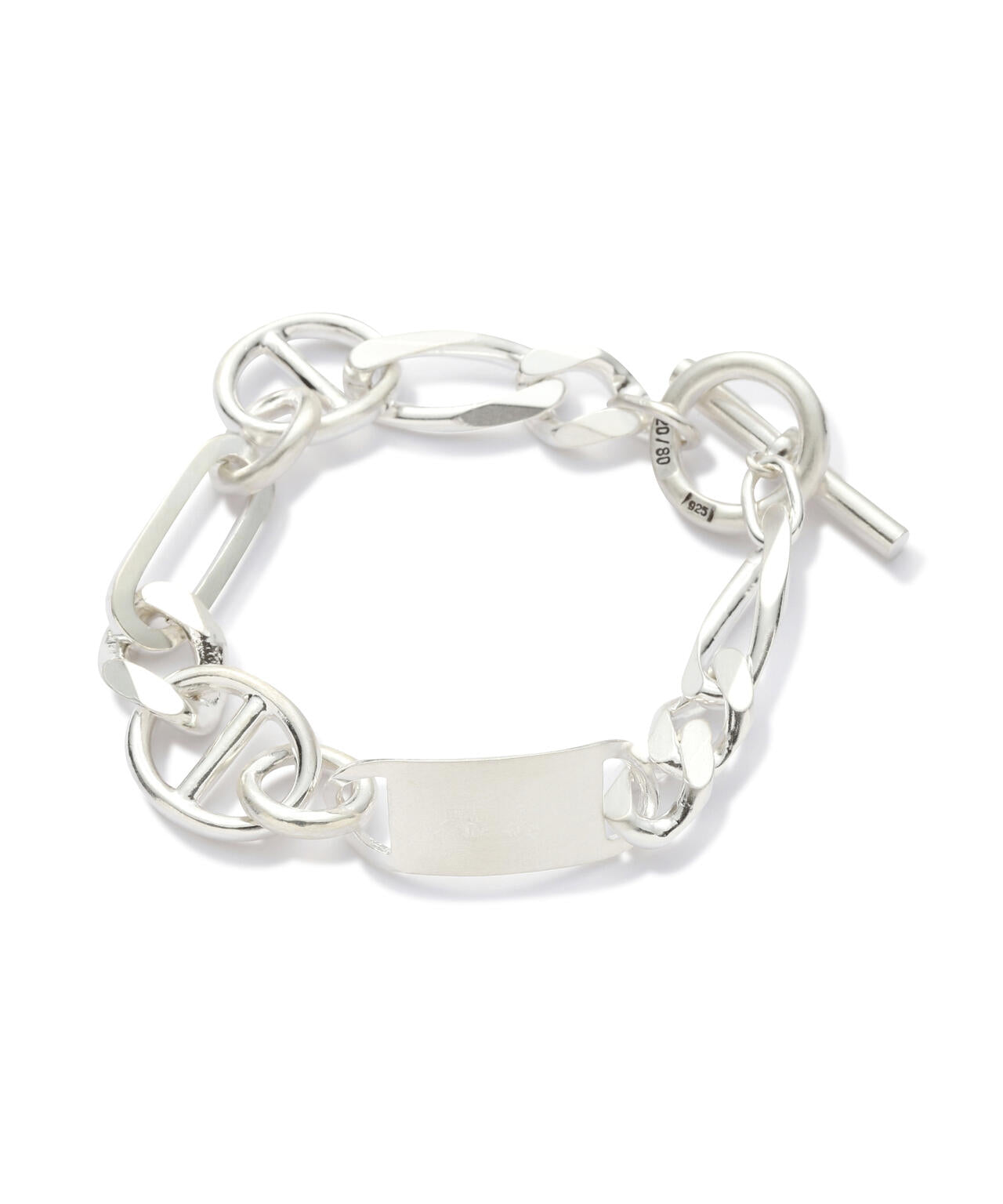【20/80】トゥエンティーエイティー/STERLING SILVER MIXED ANCHOR CHAIN BRACELET