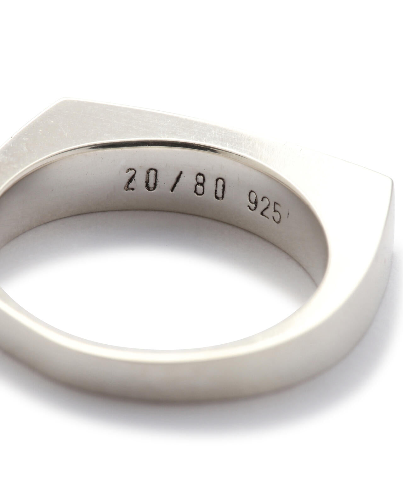 【20/80】トゥエンティーエイティー/STERLING SILVER SQUARE SIGNET RING