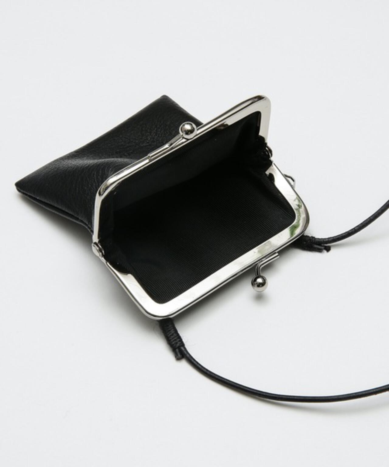 【20/80】トゥエンティーエイティー/SHRINK LEATHER GAMAGUCHI NECK PURSE