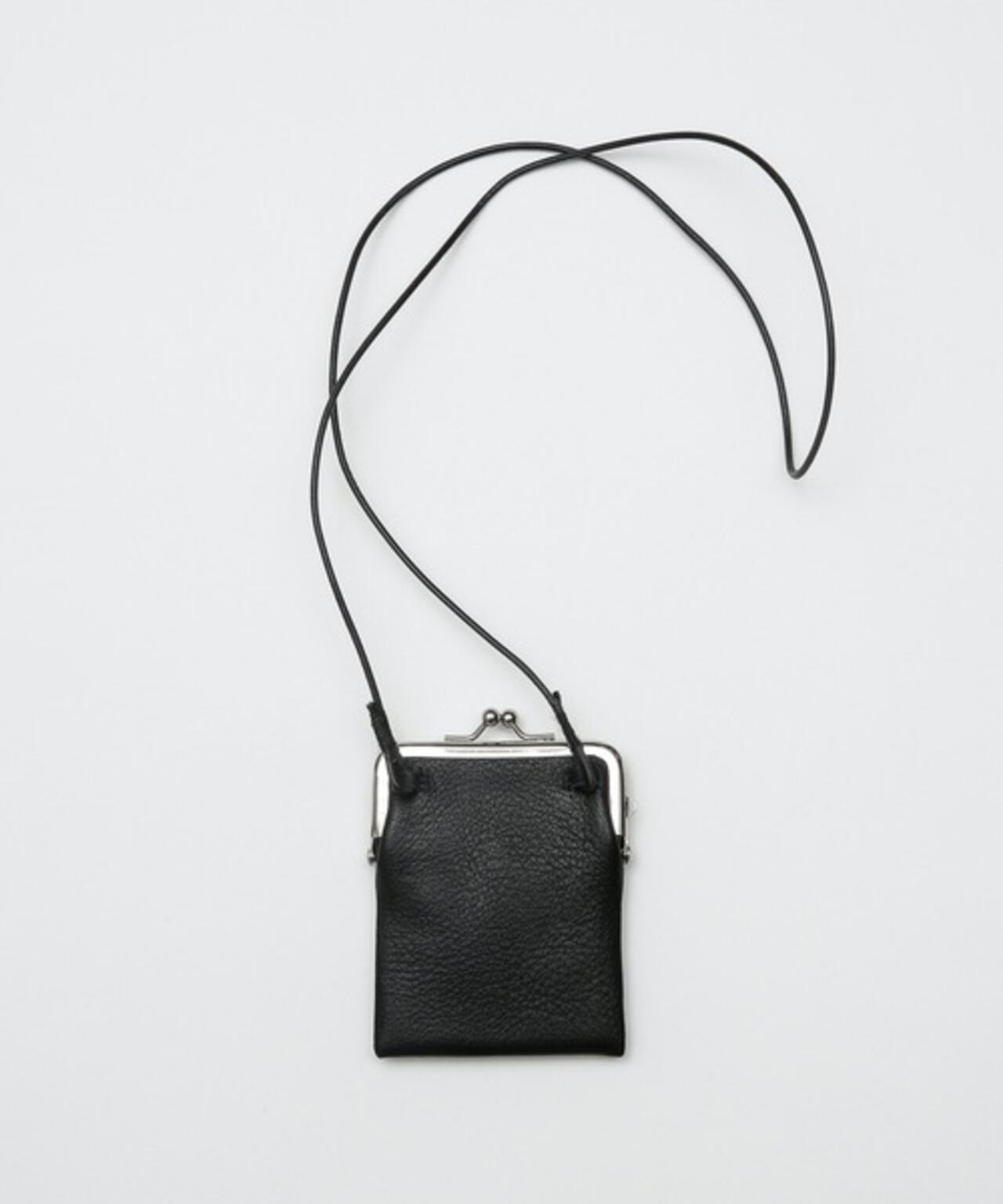 【20/80】トゥエンティーエイティー/SHRINK LEATHER GAMAGUCHI NECK PURSE