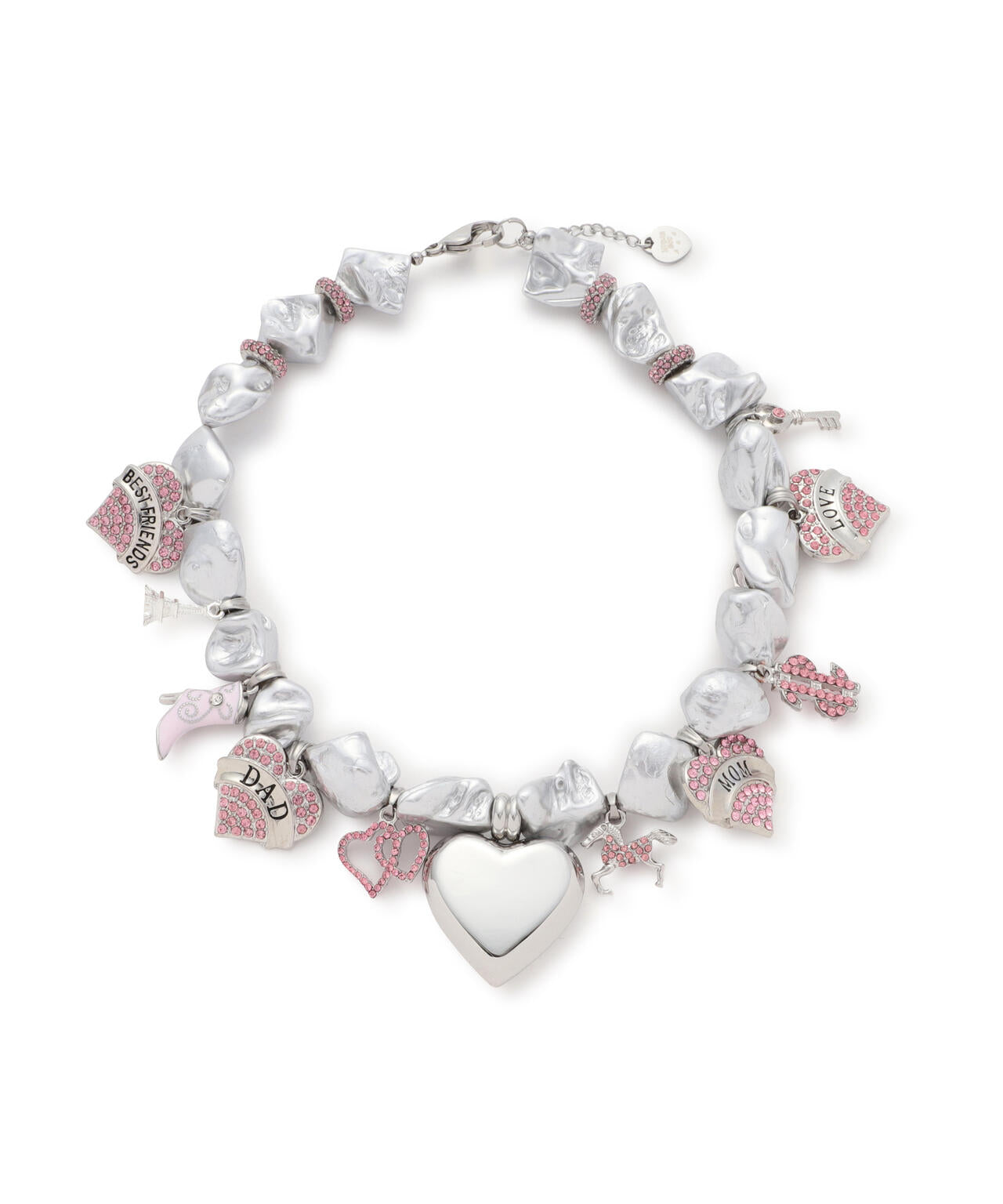 ローマピンク　シルバー　3本　プレゼント付き hurjaboyacc/ホジャボーイアクセ/SILVER UNIVERSE NECKLACE | L.H.P