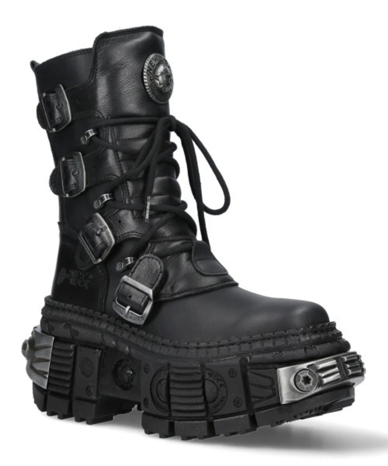 スペイン製 NEW ROCK スカル ブーツ サイズ43 クロスニューロック本革 NEW ROCK/ニューロック/M-WALL373-S3 | L.H.P（エルエイチピー