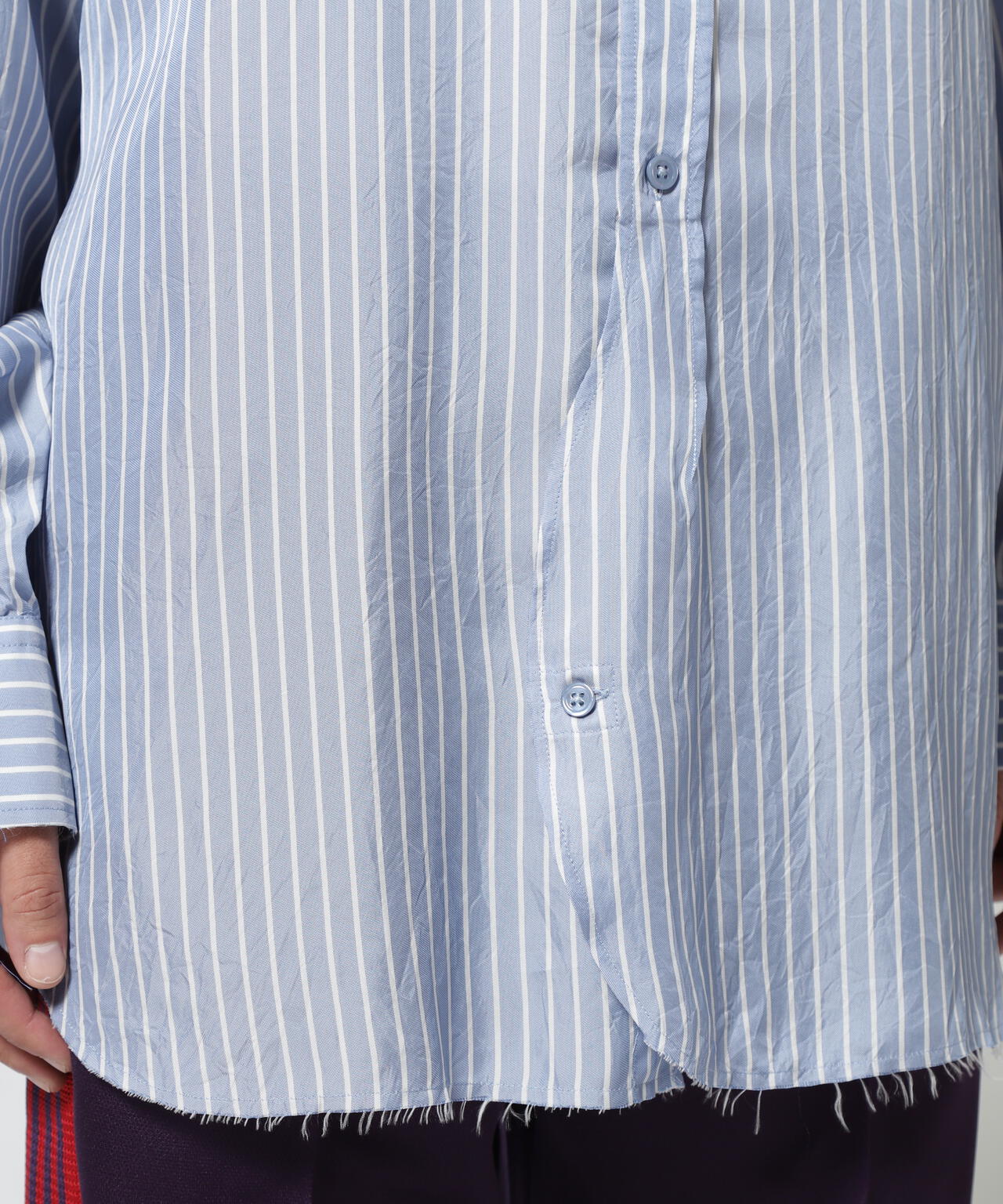 John Mason Smith (ジョンメイソンスミス) WASHED CUPRO STRIPE