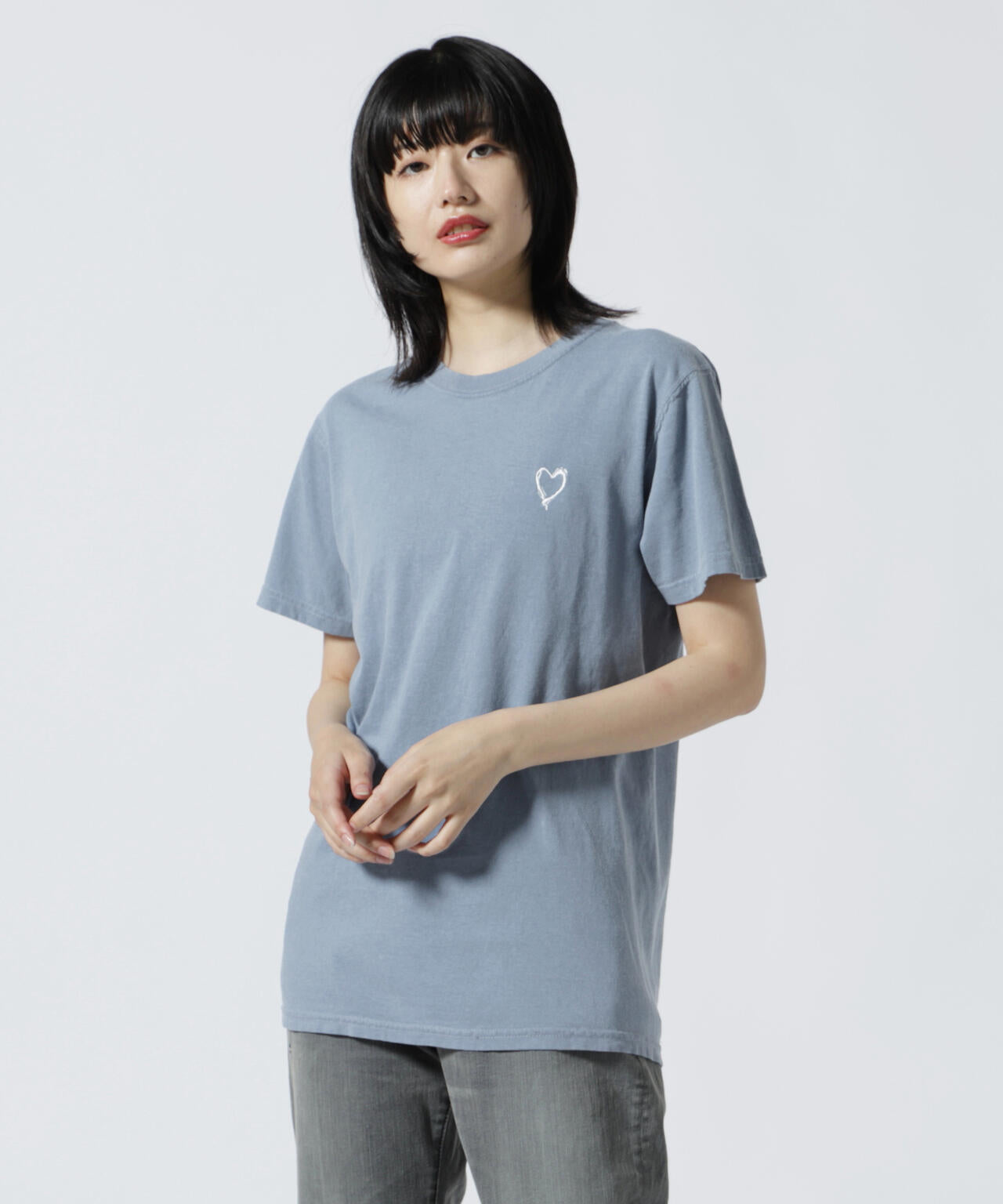 Kare/ME（カーミー） ハート刺繍Tシャツ