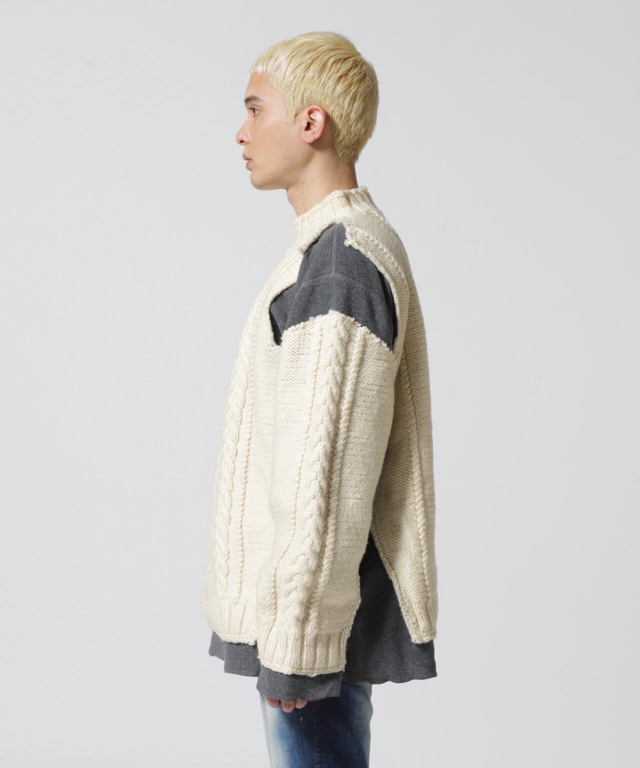 Needles/ニードルズ/Fisherman Sweater/フィッシャーマンニット | B