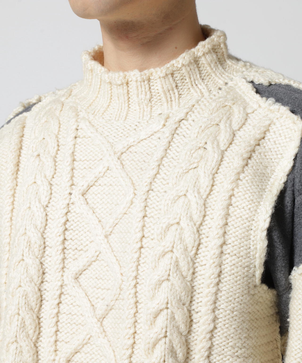 Needles/ニードルズ/Fisherman Sweater/フィッシャーマンニット | B