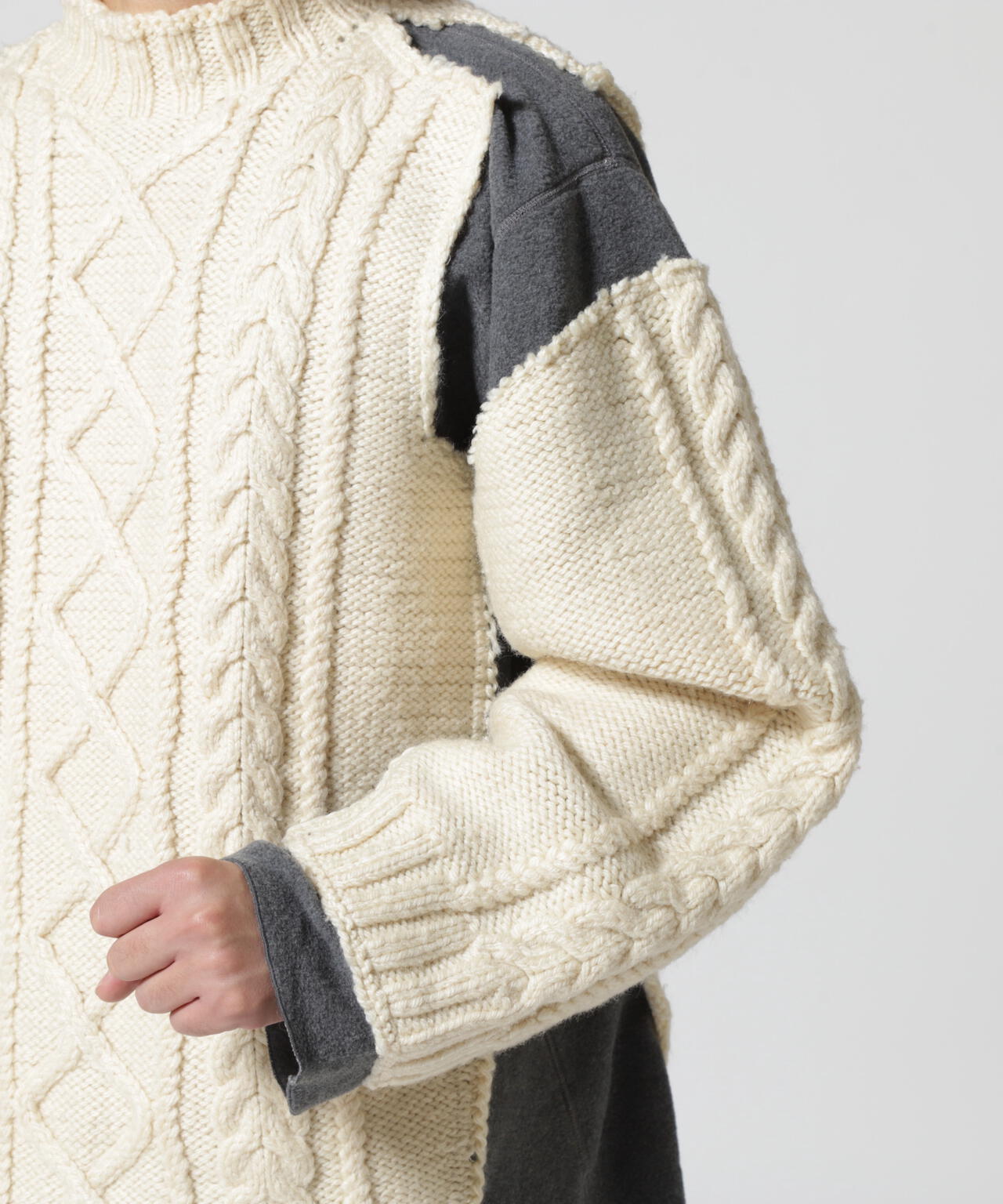 Needles/ニードルズ/Fisherman Sweater/フィッシャーマンニット