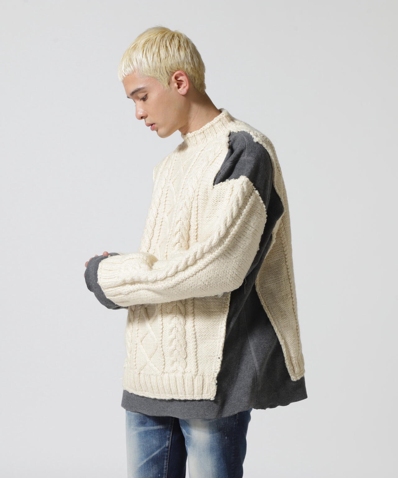Needles/ニードルズ/Fisherman Sweater/フィッシャーマンニット | B