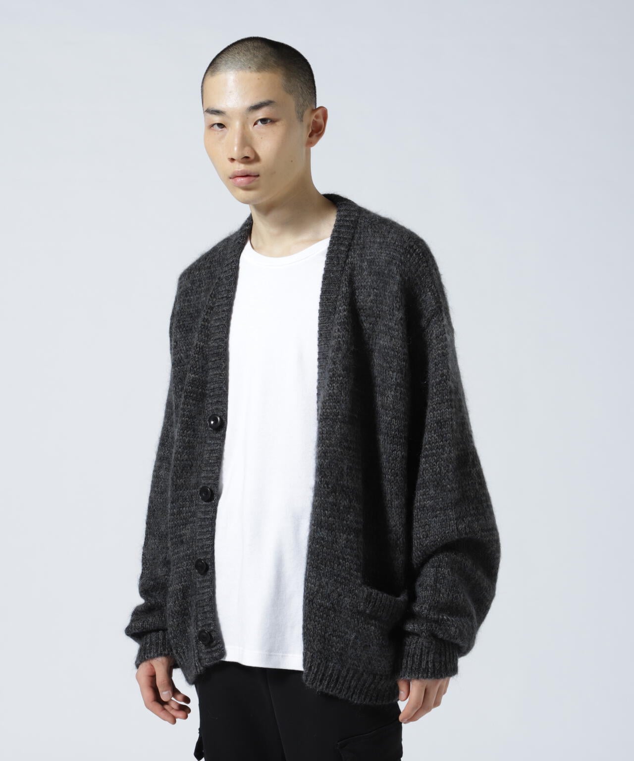 STRANGE TRIP(ストレンジトリップ) ミックスモヘアカーディガン | B