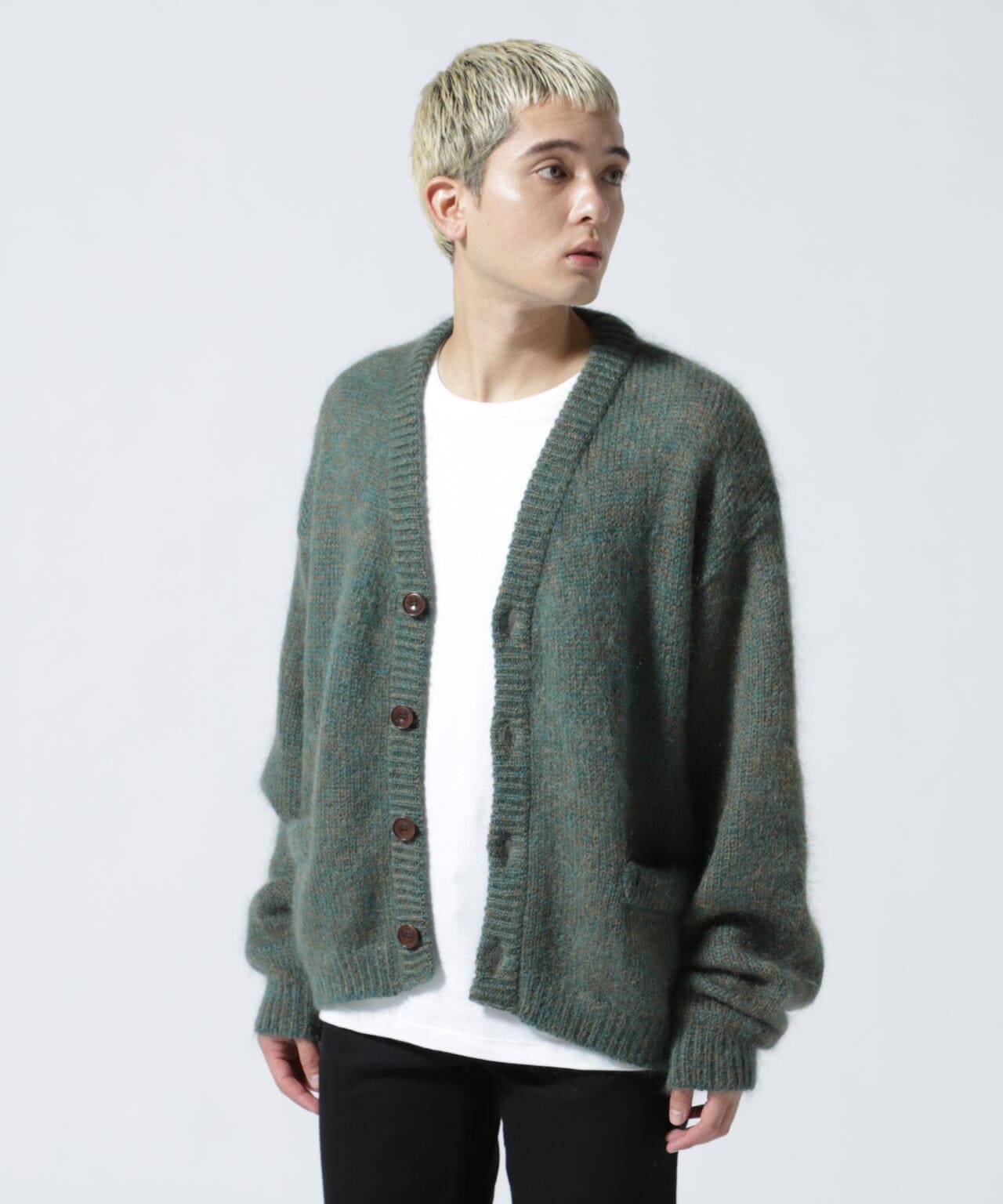 Jack Bunny!! モノグラム柄カーディガン グリーン 4(メンズM相当) Jack Bunny!! ジャックバニー オフィシャルサイト