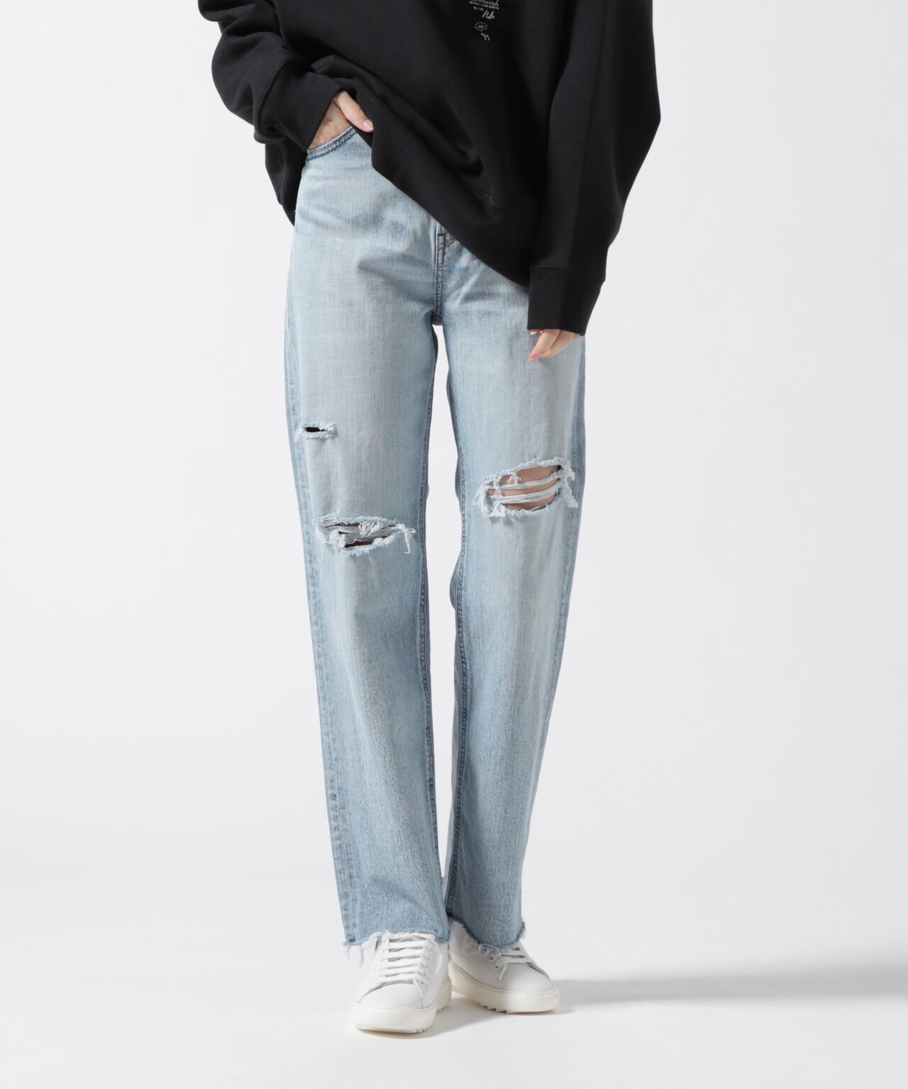 YANUK ヤヌーク　LEA ボーイズ　ストレート　カットオフ　ダメージ　22 YANUK ヤヌーク LEA ボーイズ ストレート カットオフ ダメージ 22