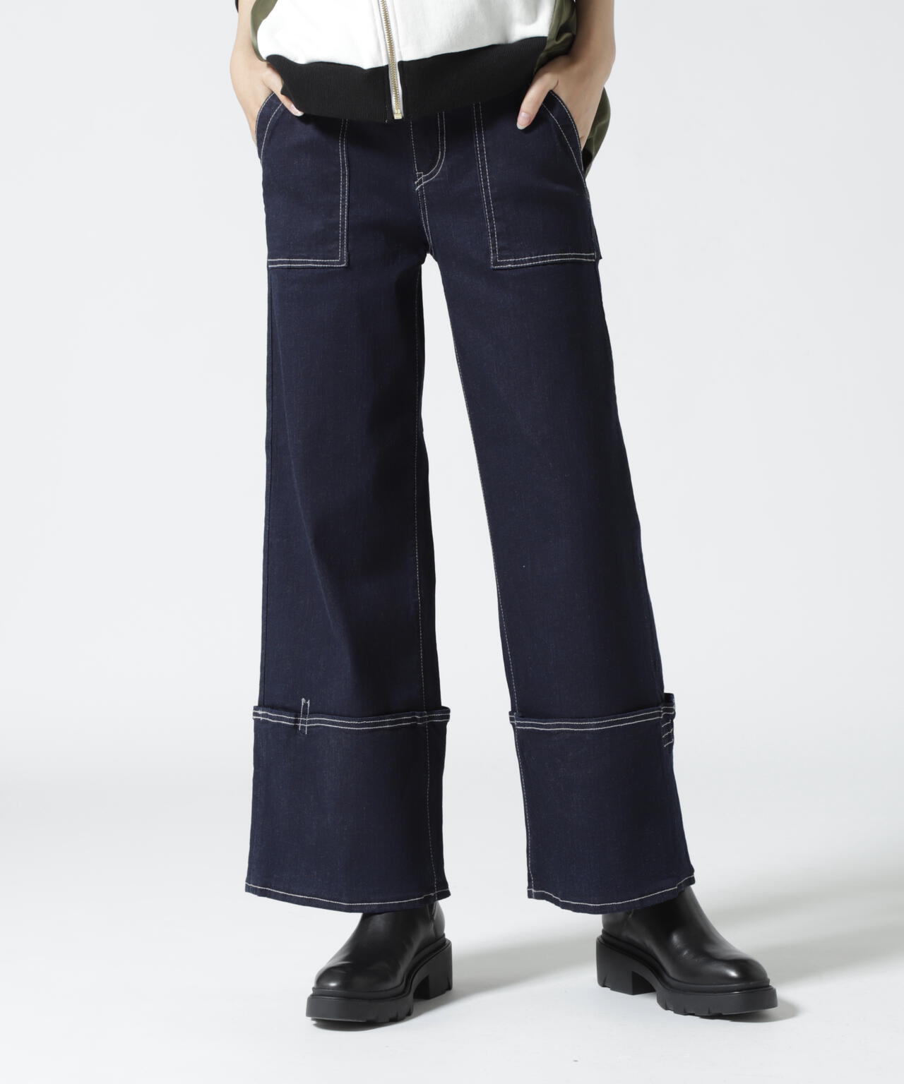 ビーセカンド（B’2nd）/INDIMARK (インディマーク) ワイド折り返しパンツ INDIMARK (インディマーク) ワイド折り返しパンツ | B'2nd（ビー