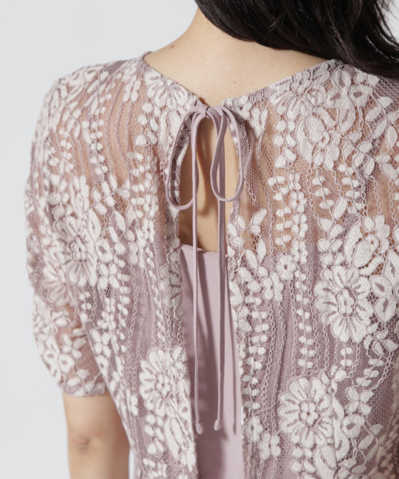 kaene(カエン) 配色レースエプロンワンピース | B'2nd（ビーセカンド