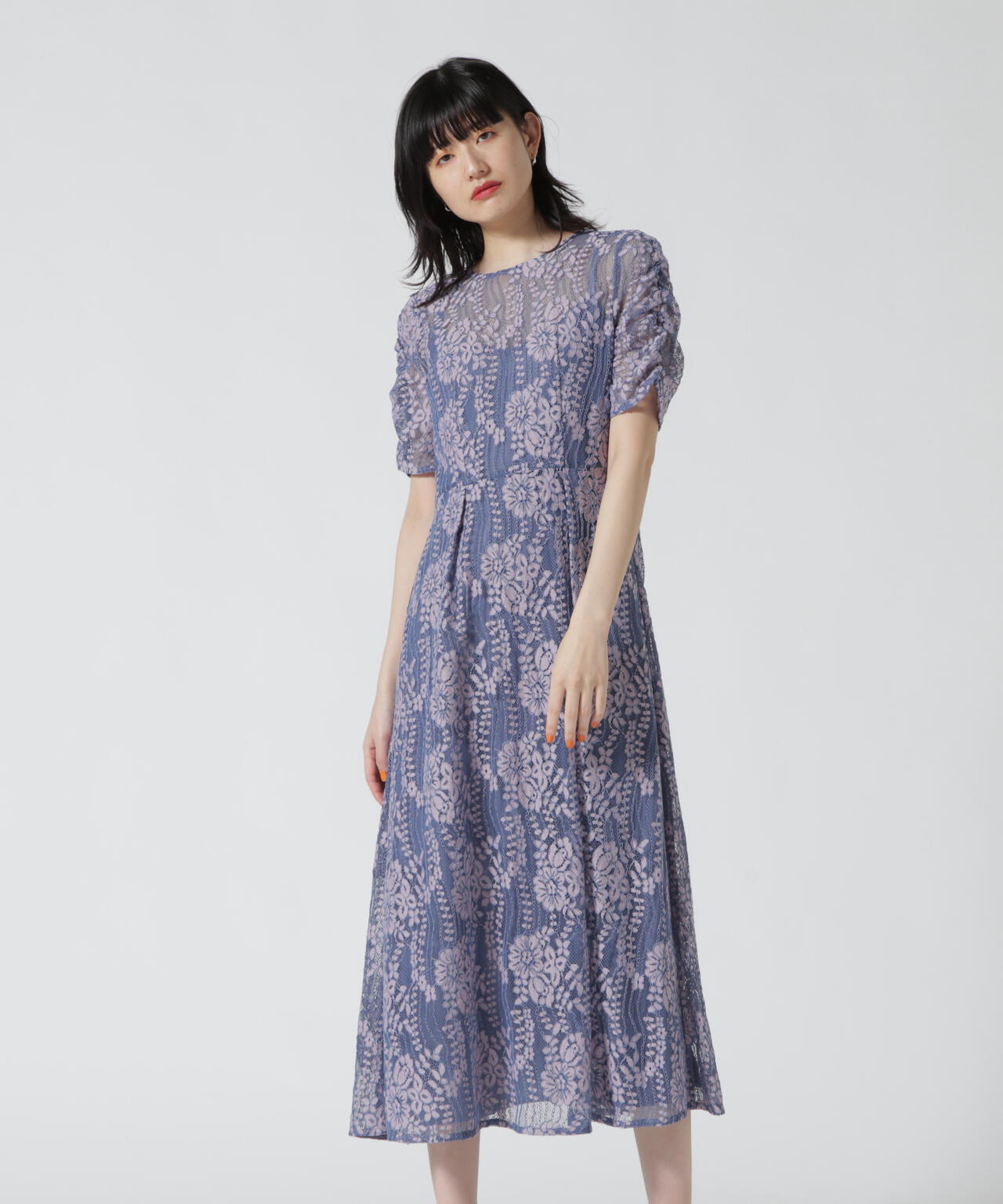 kaene(カエン) 配色レースエプロンワンピース | B'2nd（ビーセカンド