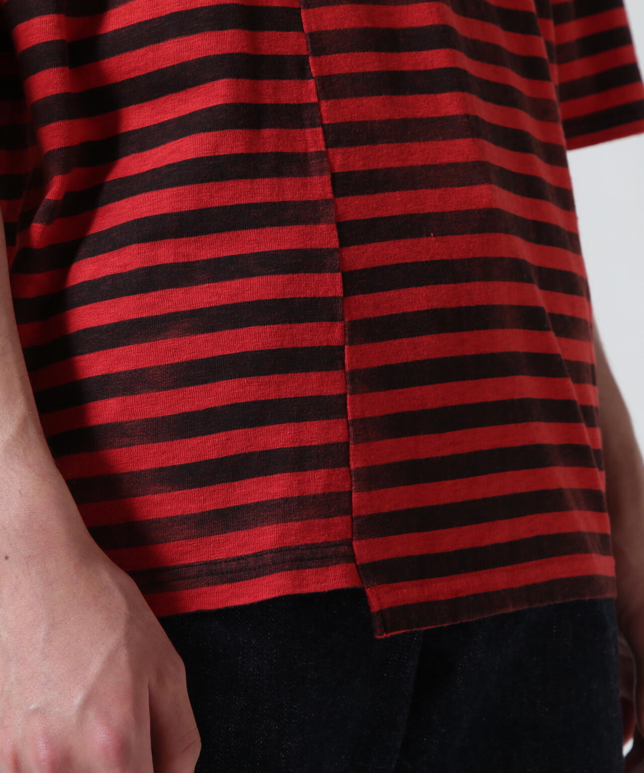 MINEDENIM（マインデニム）Hazy Border Uneven Loose T-SH