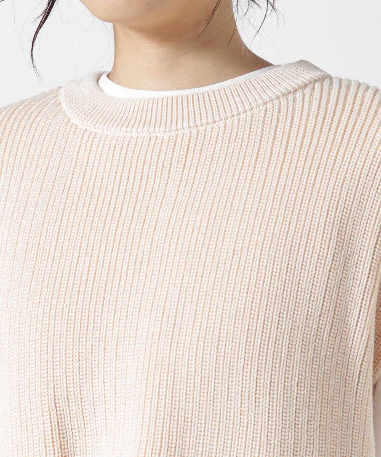 Munich（ミューニック）7GG変形畦編みニットジレ/MN231K08 | B'2nd